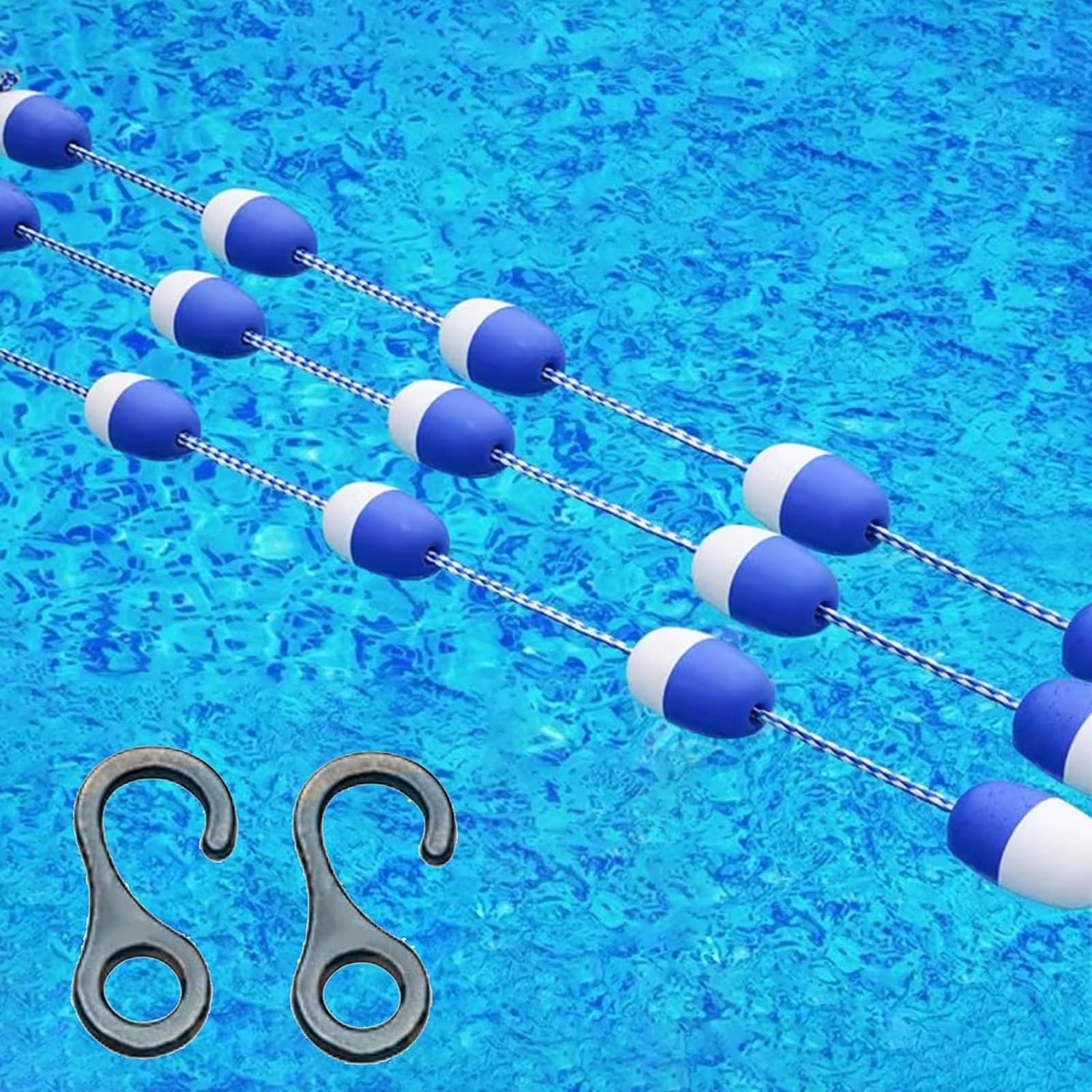 Corde flottante pour piscines creusées et compétitions avec bouée de couloir