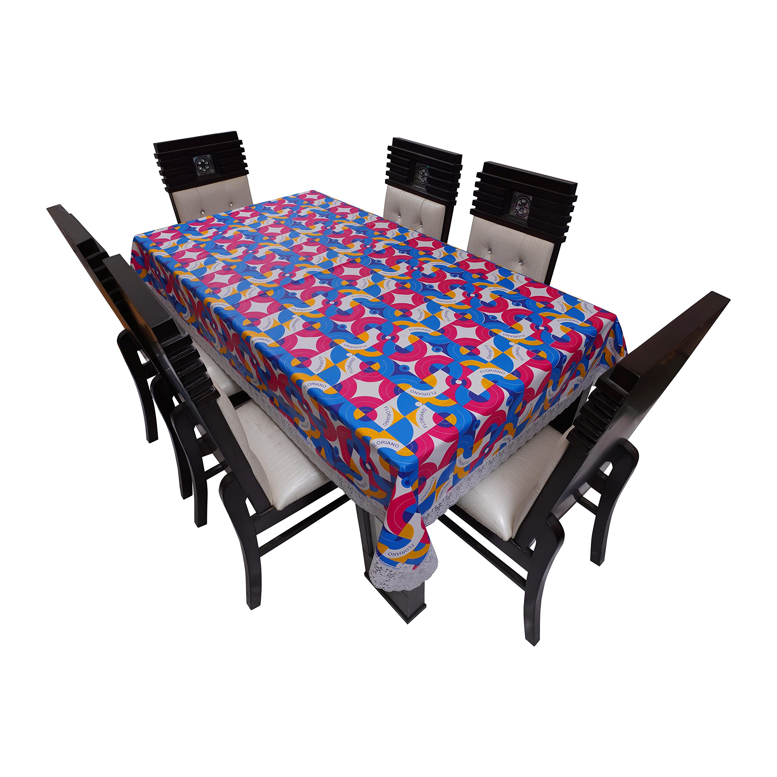 DREAM CARE PVC Waterproof Dining Table Cover for 6 & 8 Seater | Bold Abstract Print & Rectangular Protector | Size : 60 x 90 Inches | (Multicolor) (B09S5N3LNY) Amazon Price History, Amazon Price Tracker