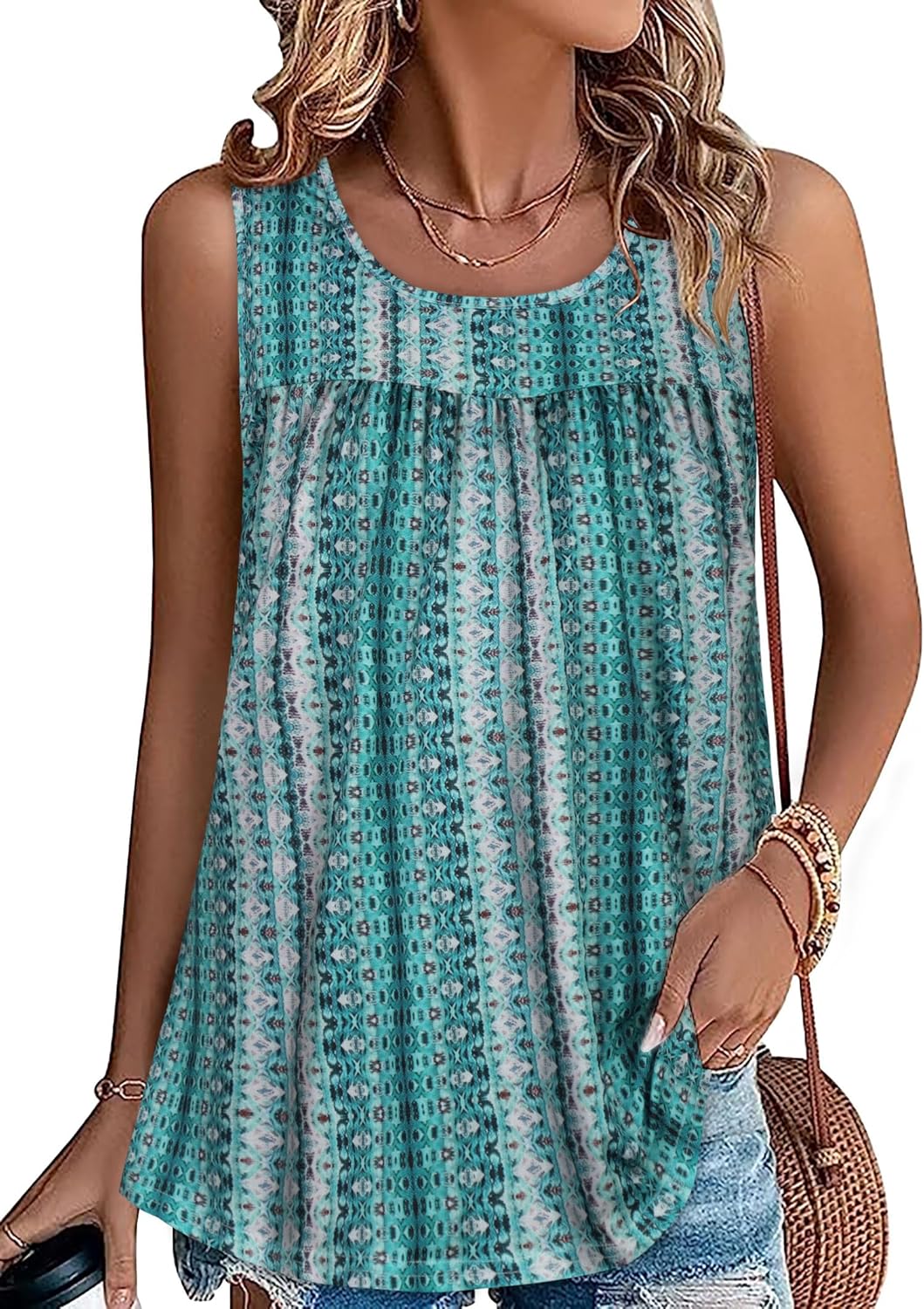 Cyan Vertical Stripe