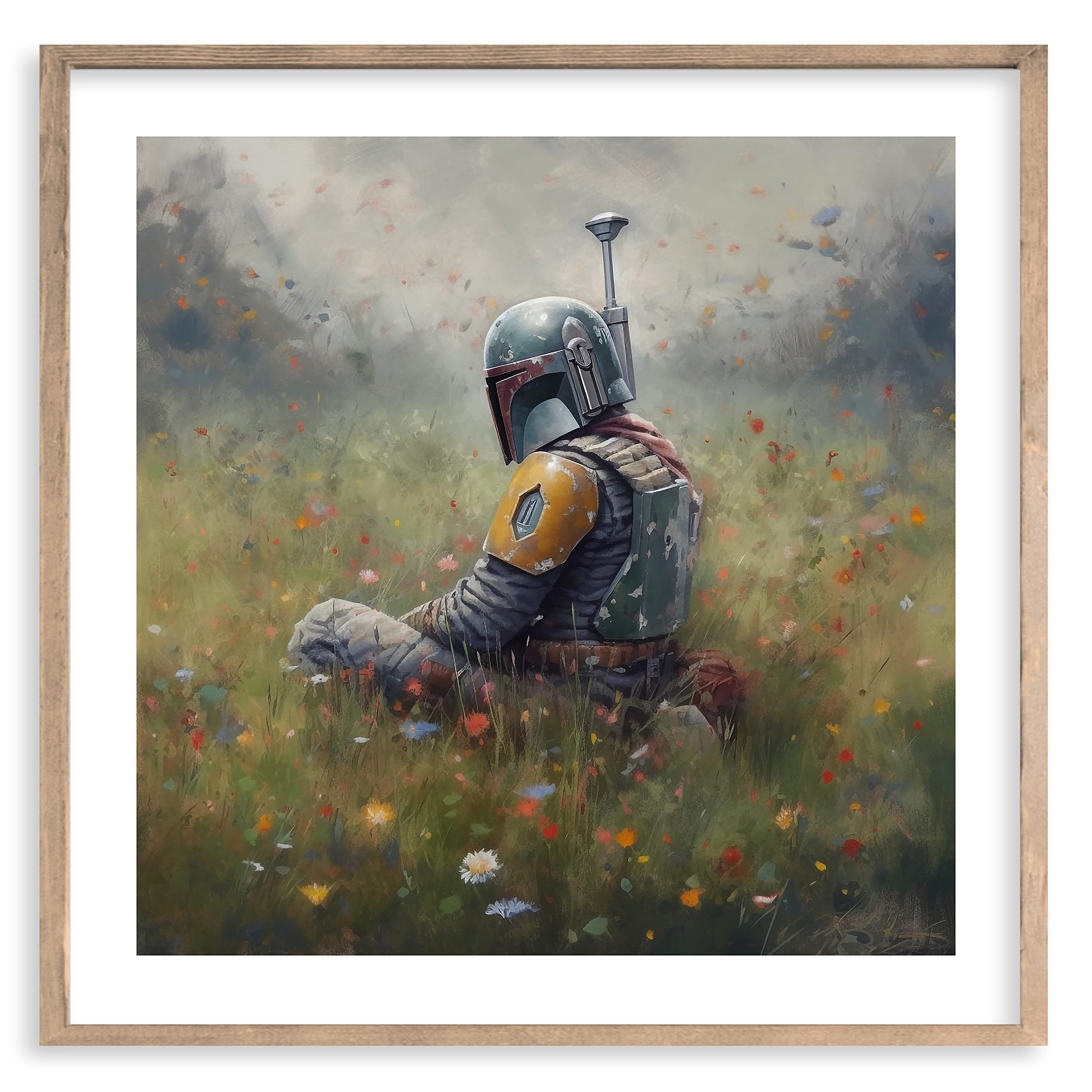 Star Wars Vintage Style Art Prints for Wall Decor - Premium Giclee for Home Decor - Aesthetic Antique Floral Oil Painting Style Wall Artwork Poster Decoration, Ready to Frame