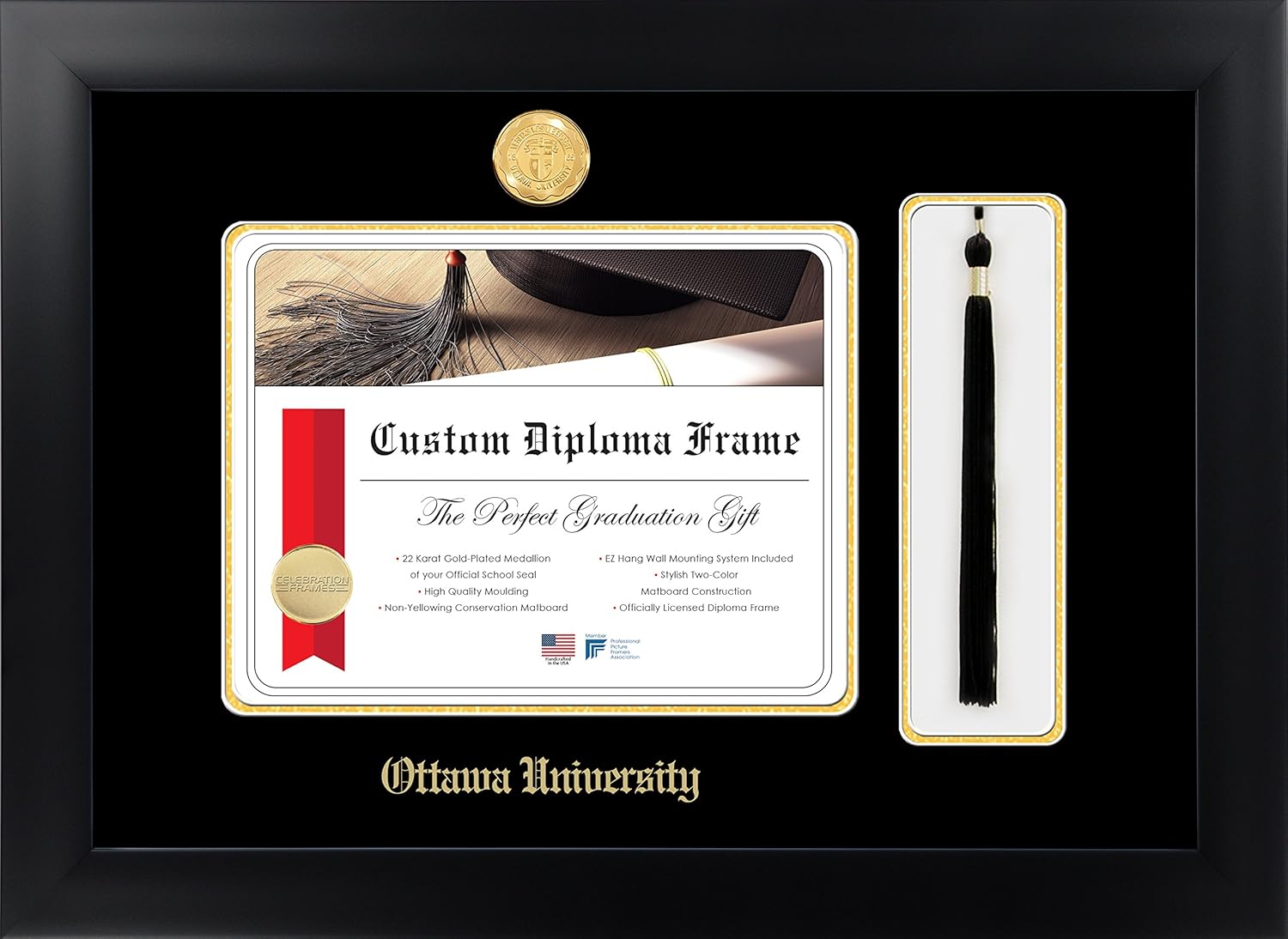Infinity Diploma Frame, Black