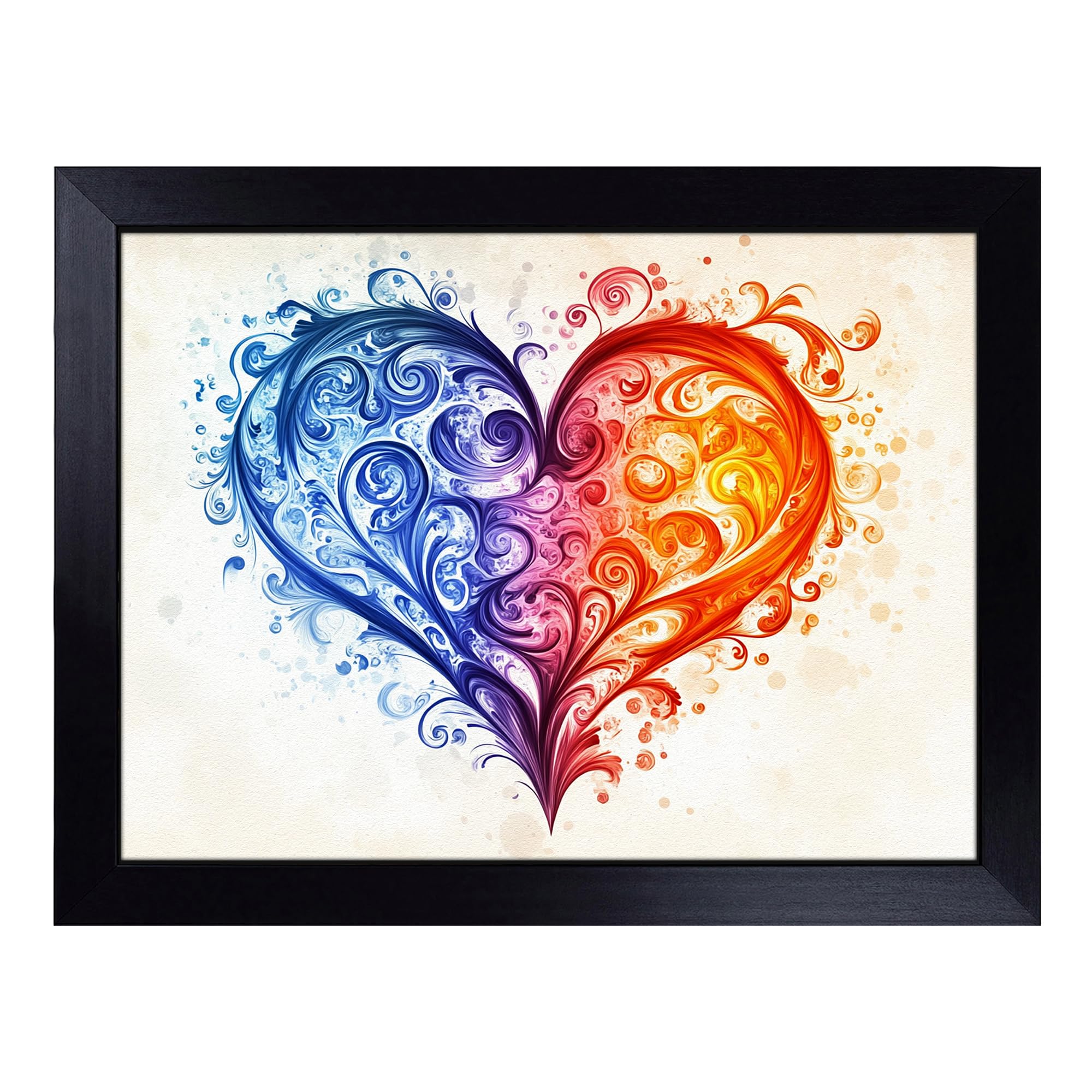 Love Heart Design | Lap Tray with Padded Cushion, Portable Surface with Bean Bag Base, Perfect Surface for Working, Crafting, TV Eating and Laptop Use