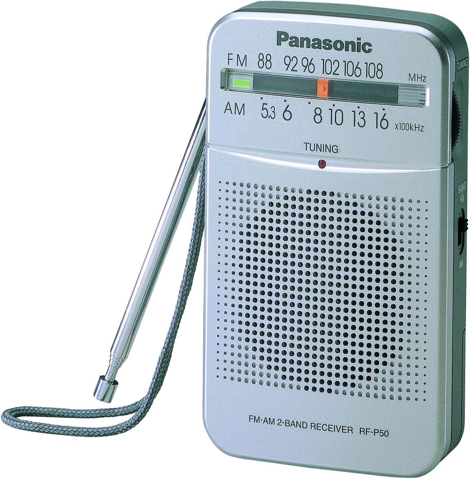 Panasonic RF-P50d Pocket AM/FM Radio Silver RF-P50D