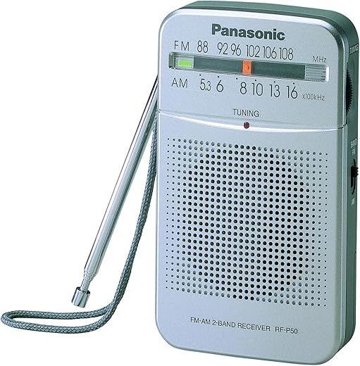Panasonic FM Radio Speaker Pocket Player, AM FM Dual Band Receiver.