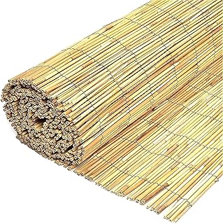 LG TRADERS Garden Natural Peeled Reed Screening Roll Screen Fence Fencing Penal Wooden garden screening is the best garden privacy solutions. Allows you to cover garden view (H: 1.2M x L: 4M)