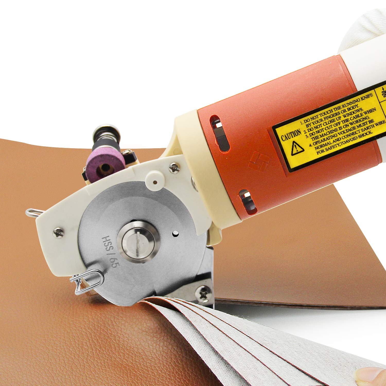 CGOLDENWALL YJ-65 Portable Electric Cloth Cutter Scissors Fabric Round Knife Cutting Machine Fabric Cutter Shears Blade Diameter 65MM