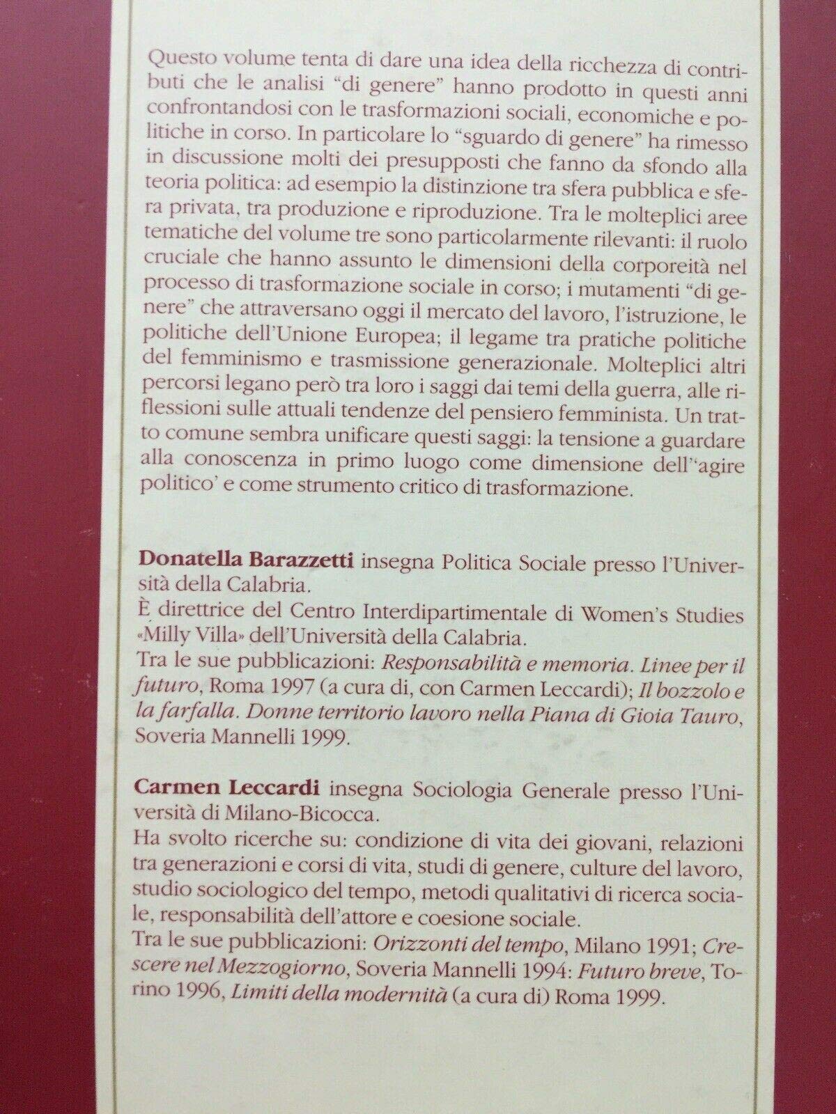 Genere e mutamento sociale. Le donne tra soggettività, politica e istituzioni
