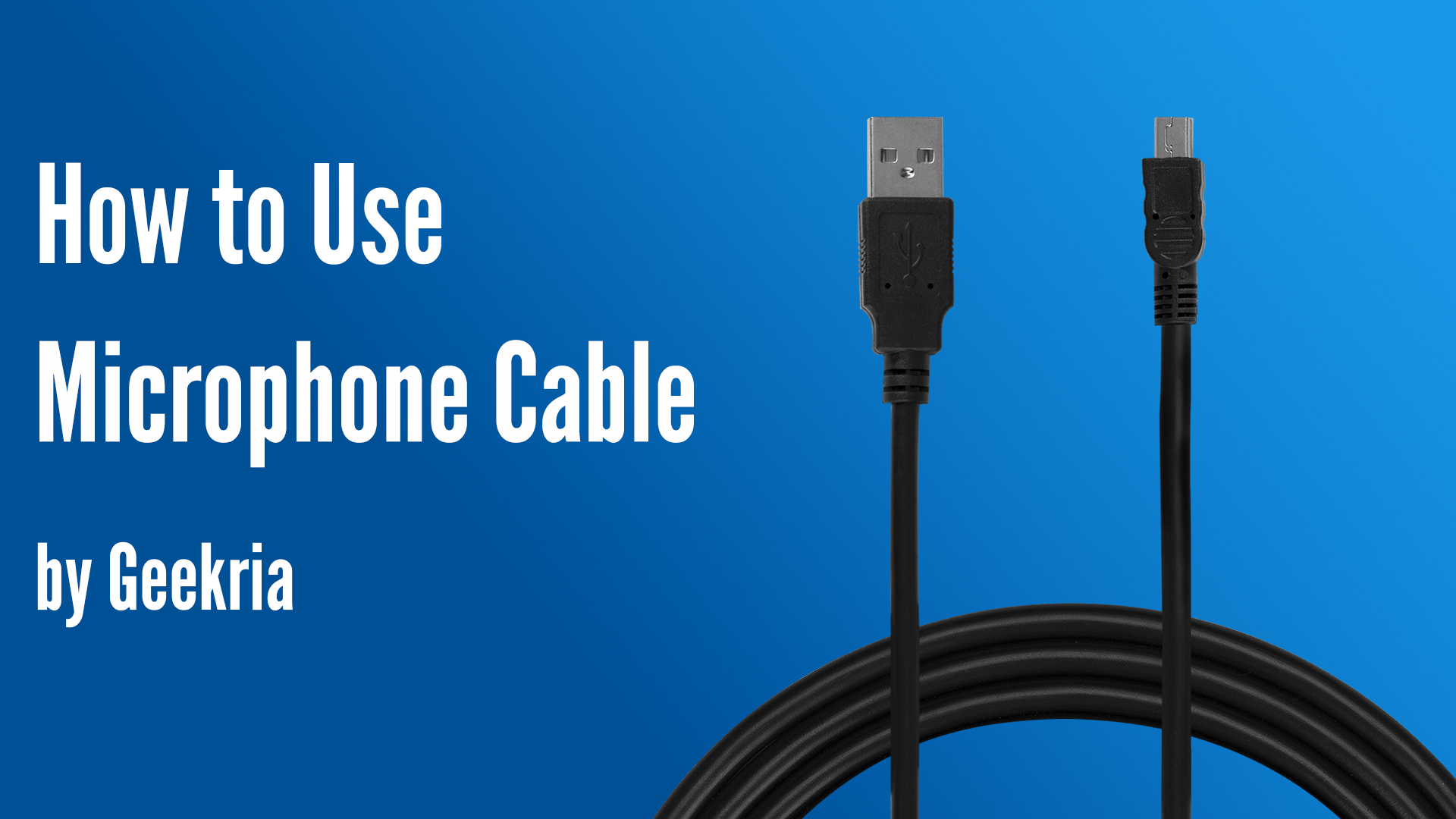 Amazon.com: GEEKRIA for Creators Mini-USB to USB Microphone Cable