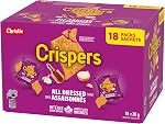CRISPERS, All Dressed Flavour, 18 Individually Wrapped Snack Packs, Bulk Lunch School Snacks, Value Pack, Is It a Chip or a Cracker, 504 g (28 g bags each)