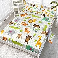 Vista 18 de Juego de sábanas de 4 piezas ajustadas y planas para niñas, estampado de mariposas y flores rosas con 1 + 2 fundas de almohada para cama individual