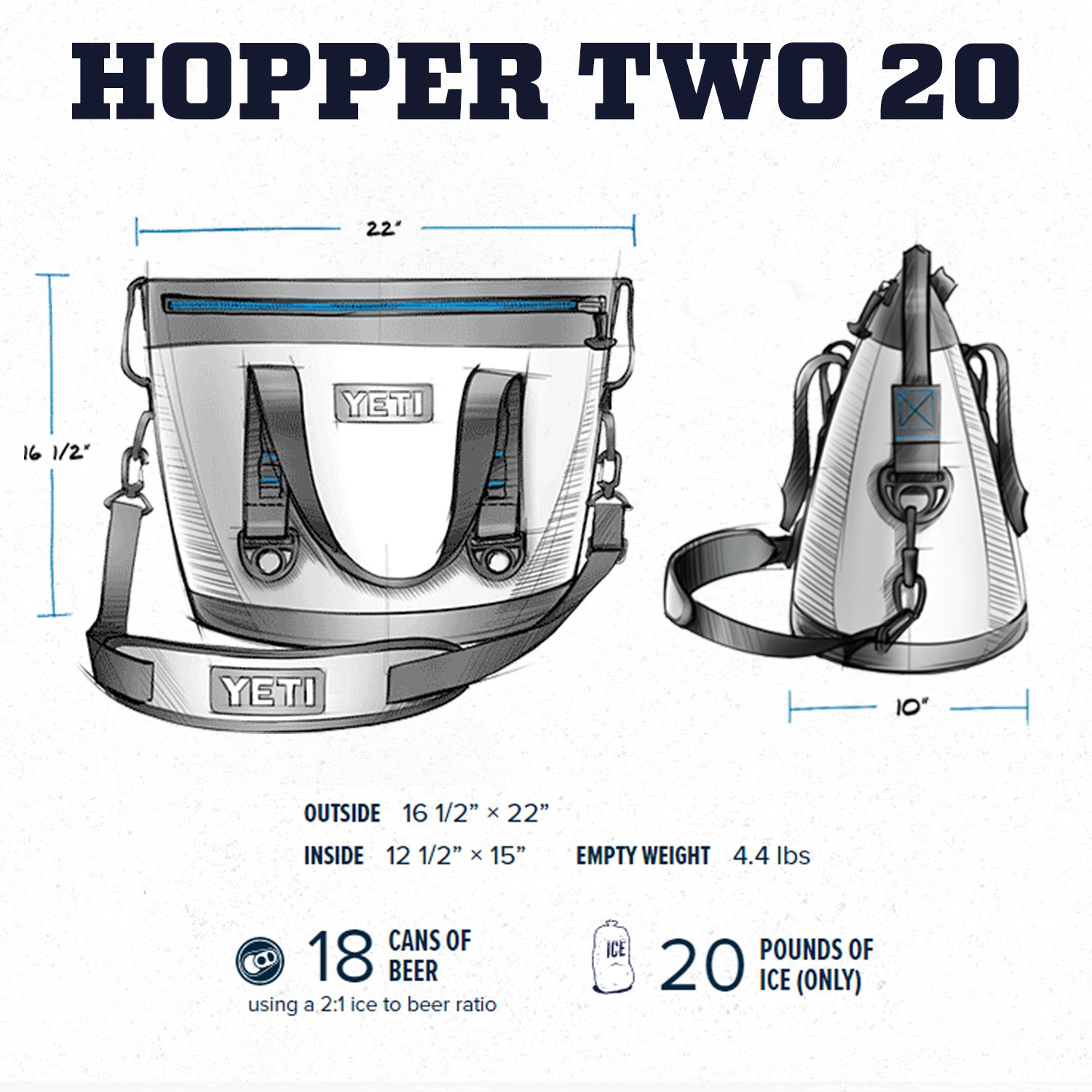 Amazon | Yeti(イエティ) Hopper (ホッパー) Cooler 持ち運び簡単 
