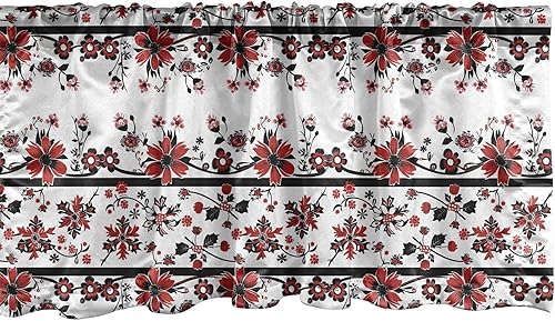 Miniatura 57 de Lunarable Cenefa de ventana azul pálido, diseño de conchas de vida submarina grunge, estrellas de mar, arte marítimo incompleto, cenefa de cortina