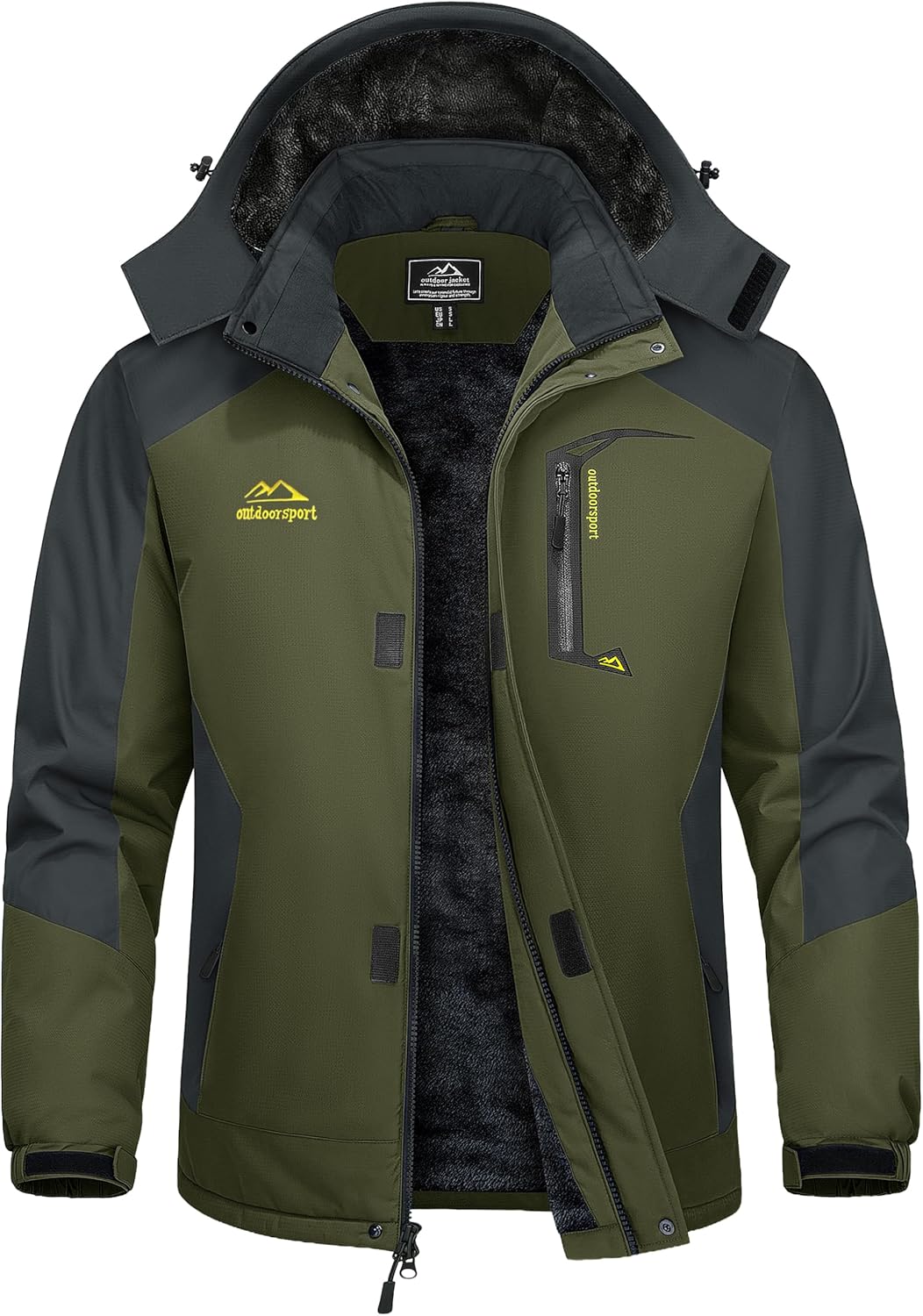 MAGCOMSEN Winter Coats for Men Ski Snow Jacket Waterproof Fleece Insulated Jackets Outdoor Snowboard Warm Parka Raincoat