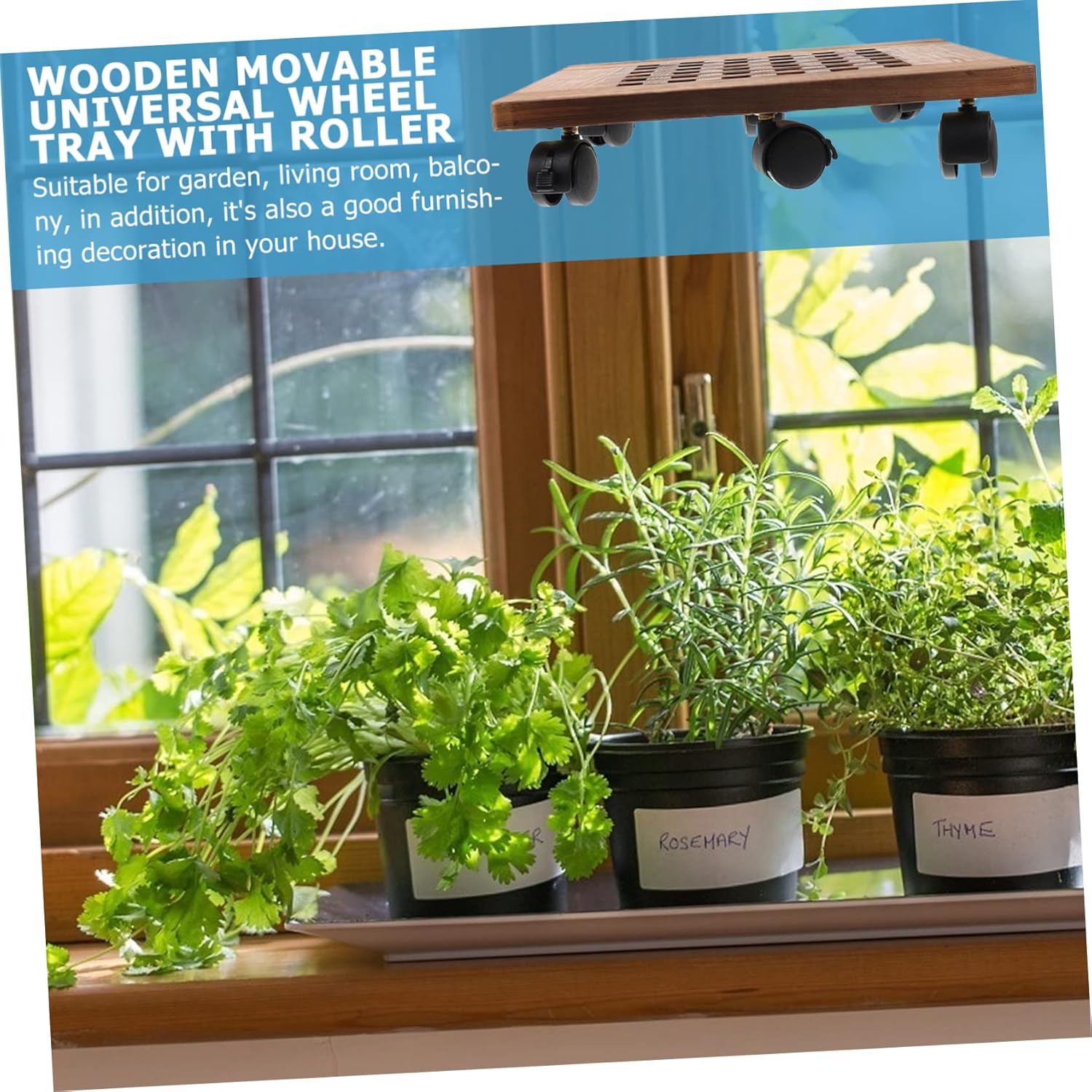 BESPORTBLE Garden Wheel Movable Flowerpot Base Universal Wheel Tray Plant Pot Holder