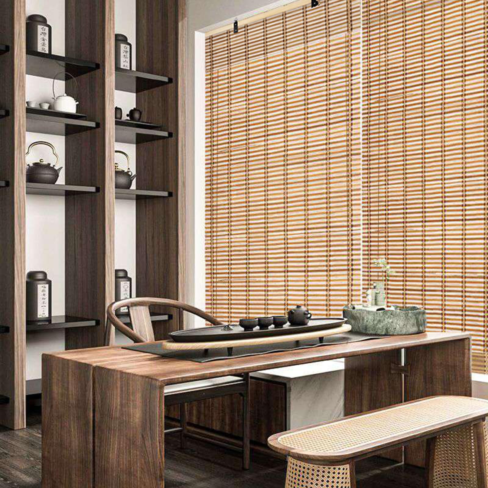 Tenda A Rullo In Bambù 170x120cm - Oscurante Per Interni/Esterni Con Installazione Semplice - Foto 10