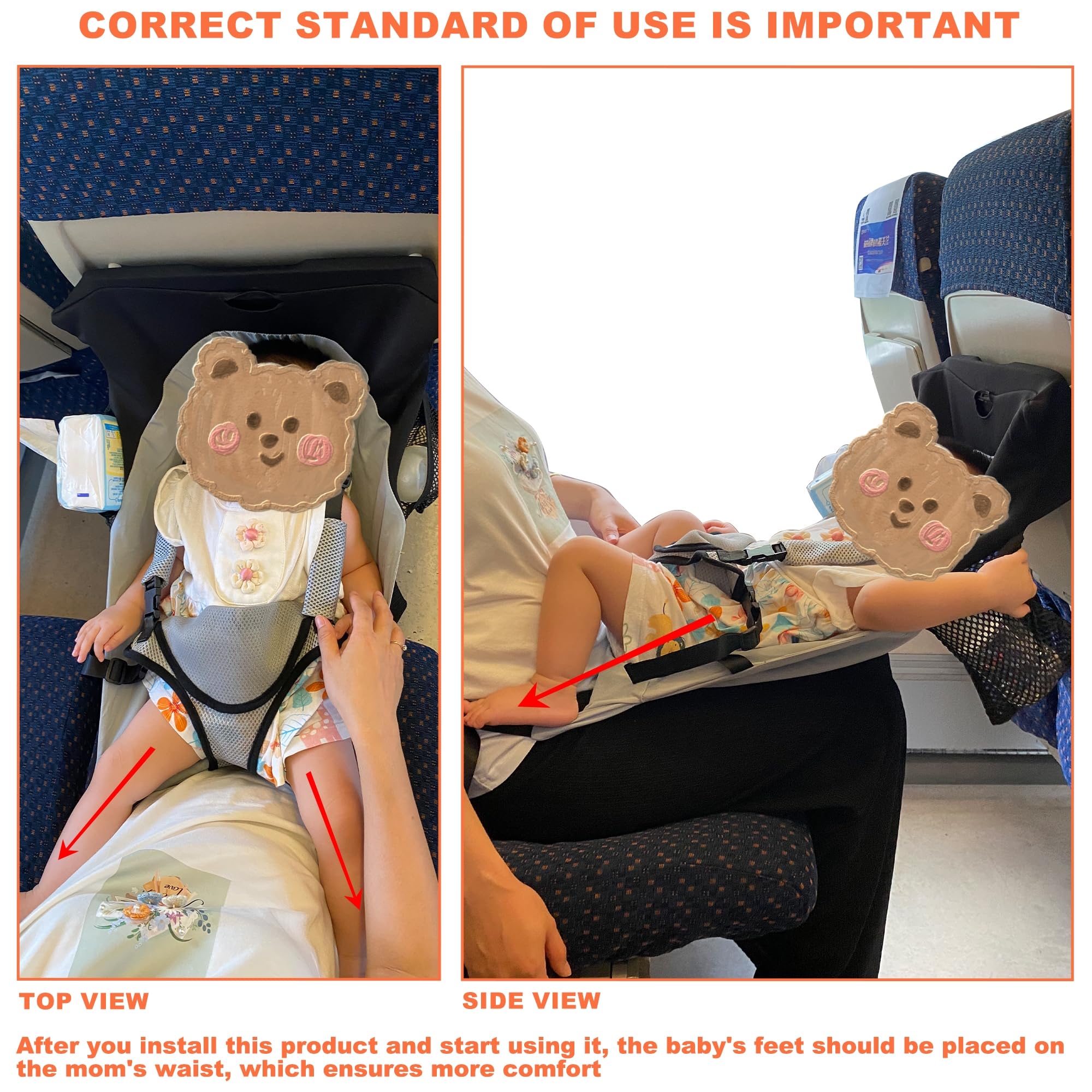 Toddler Travel Bed HAOS Toddler Airplane Seat Extender Portable