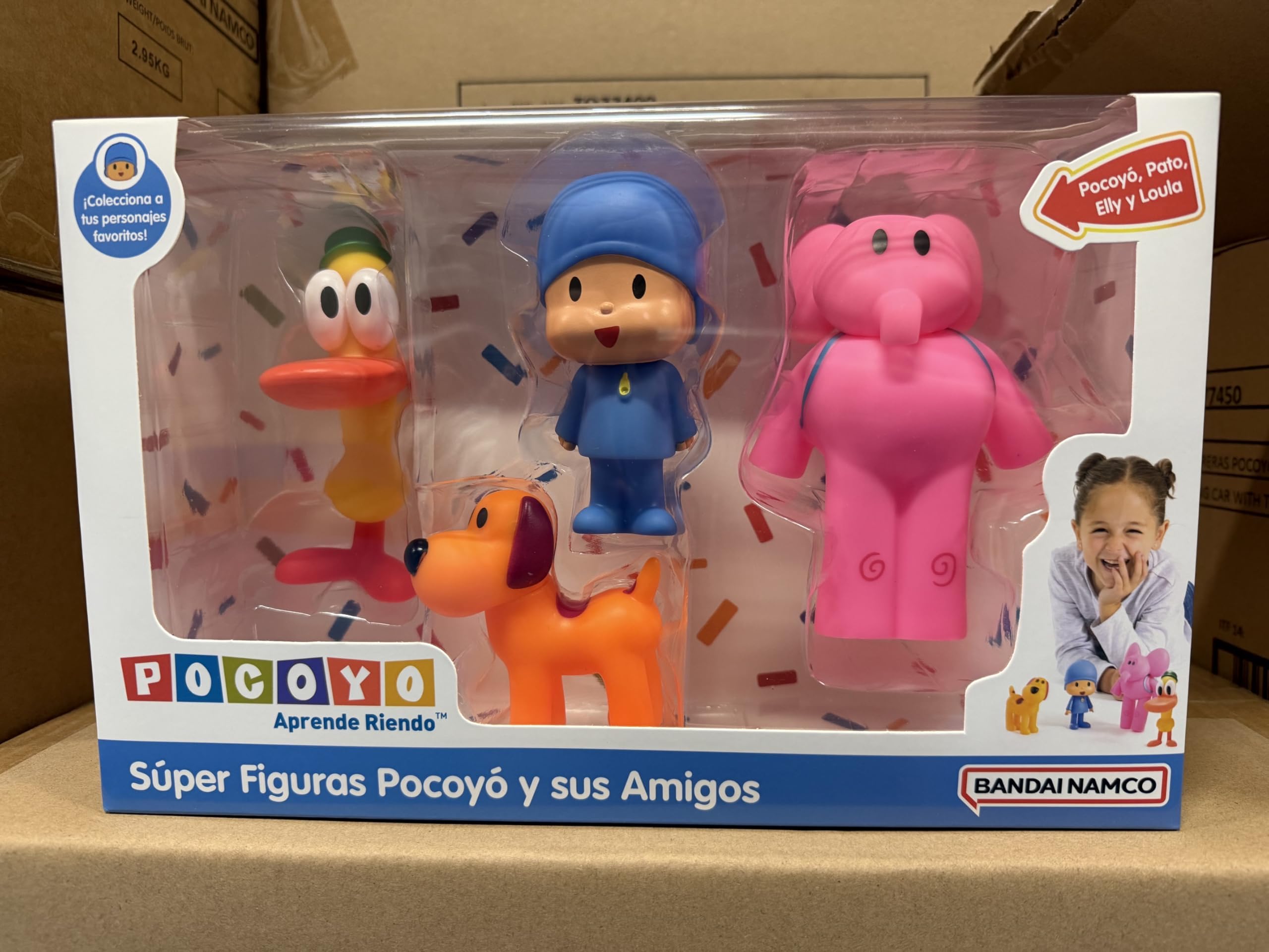 BANDAI Pack of 4 Super Figures Pocoyo and His Friends