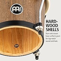 Vista 2 de Meinl Percussion HTB100WB-M Headliner Traditional Designer Series Bongos de madera, marrón nogal