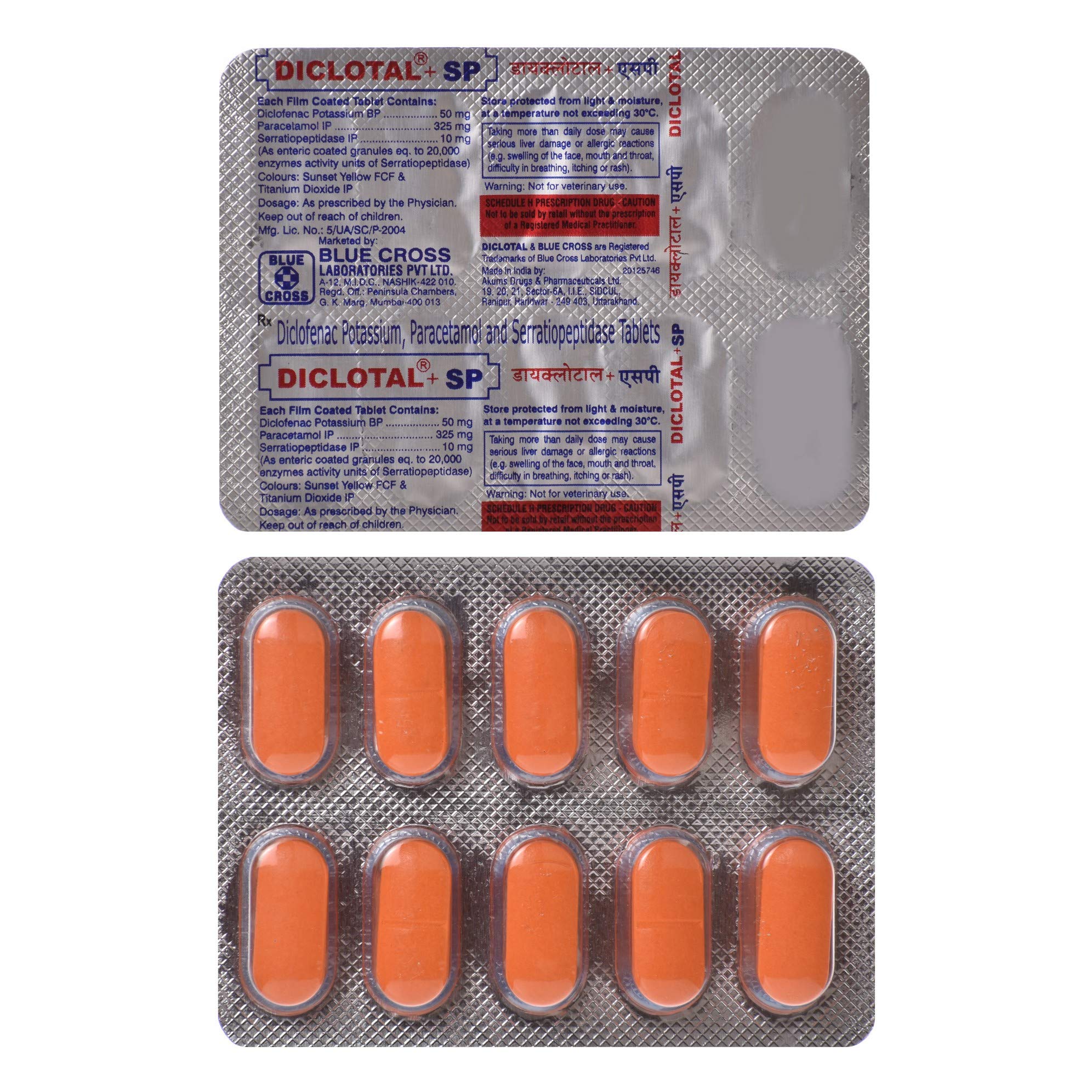 DiclotaL + SP - Strip of 10 Tablets