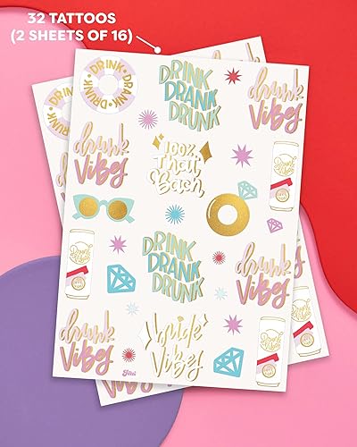 Miniatura 2 de xo Fetti Bride Vibes - Tatuajes de despedida de soltera  32 estilos de purpurina  Decoración de fiesta de Bach recuerdo de dama de honor regalo de