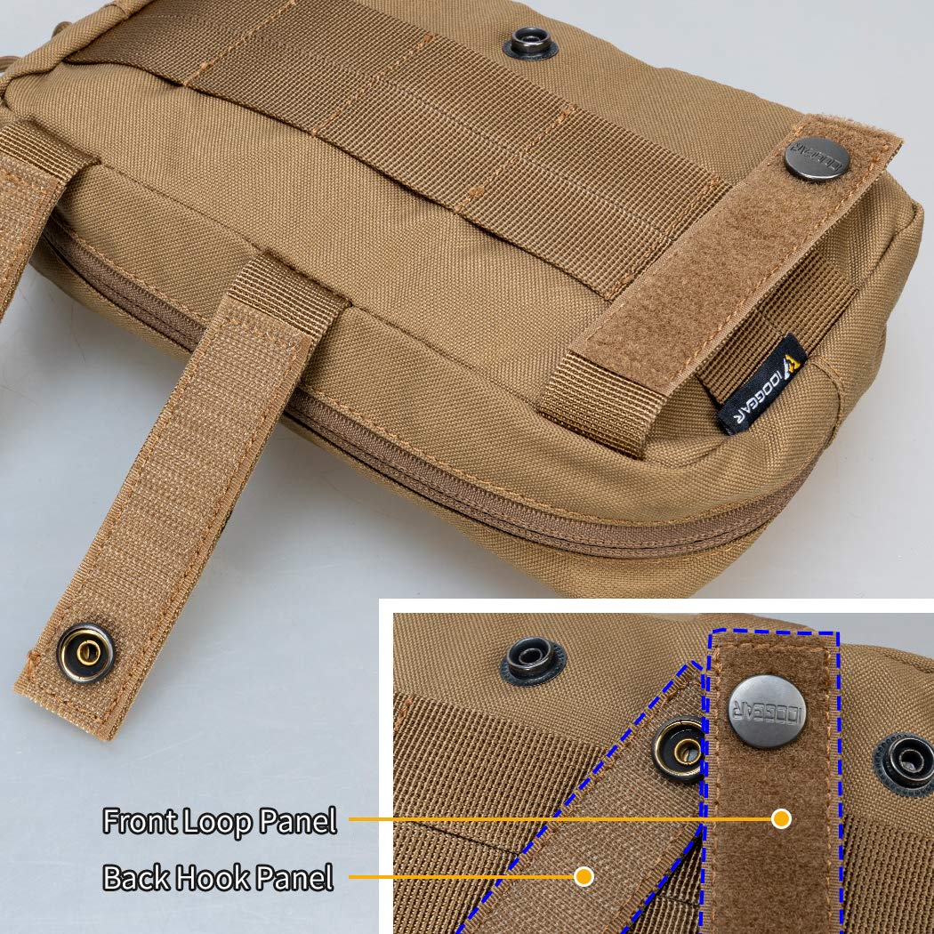IDOGEAR Torba admin MOLLE Taktyczny Woreczki zrzutowe Dwufunkcyjna torba EDC z zestawem do przenoszenia