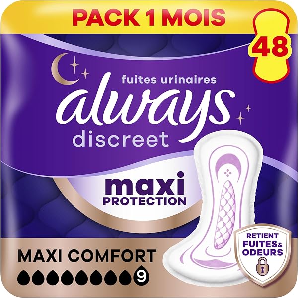 Always Discreet Maxi Pad 9D FFU Adult Incontinence Towel - 1