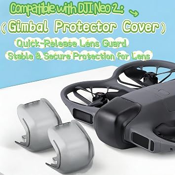2-Pack Lens Cover for DJI Neo 2 Gimbal Protector Snap Caps - Scratch-Resistant, Crystal Clear PC Cover for Original Case Storage