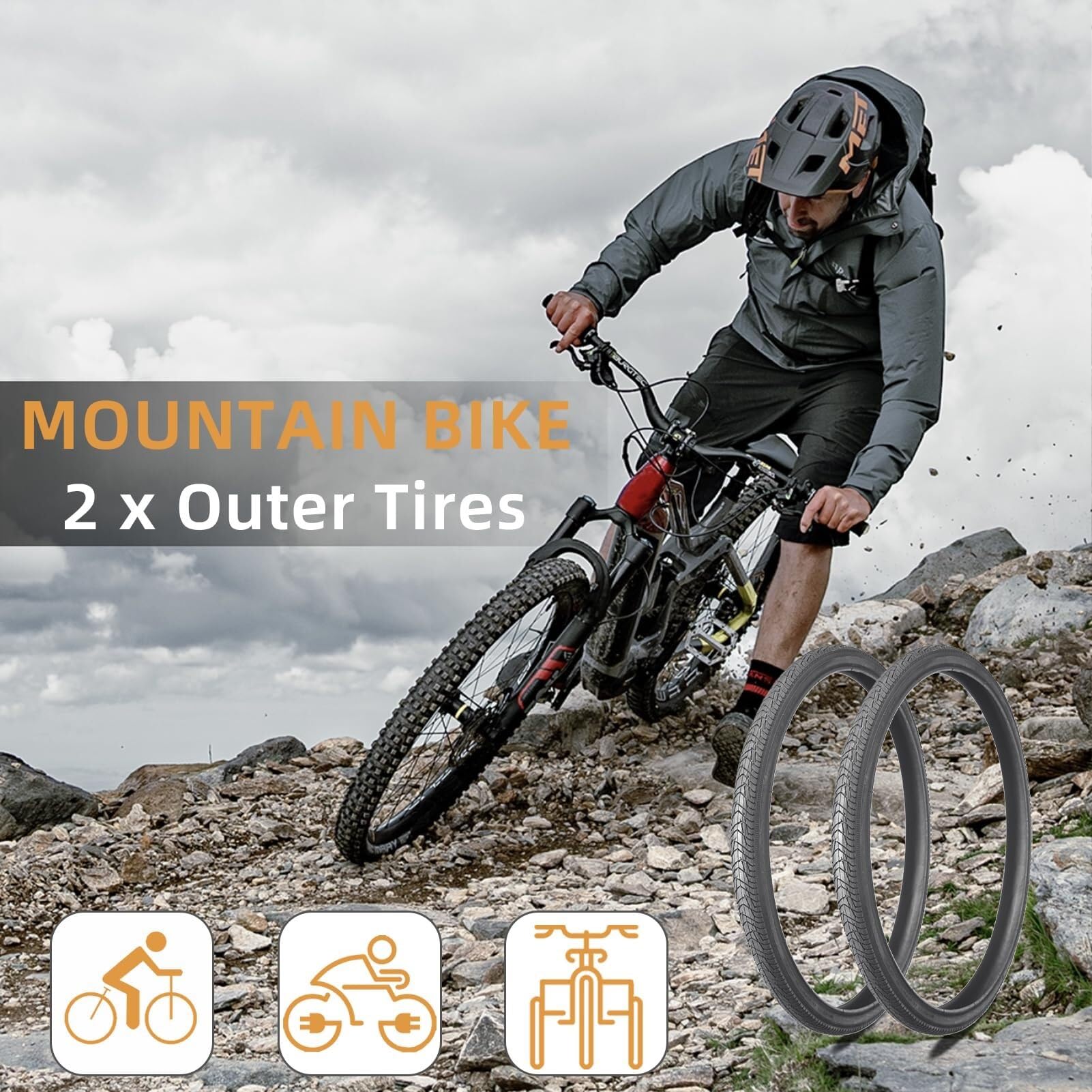 2PCS 700x38c(38-622) Pneumatici Per Biciclette Con 2 Leve 700 38c(38-622) Accessori Di Ricambio Per Biciclette Ad Alte Prestazioni Anti-foratura, Compatibili Con Bici Da Strada