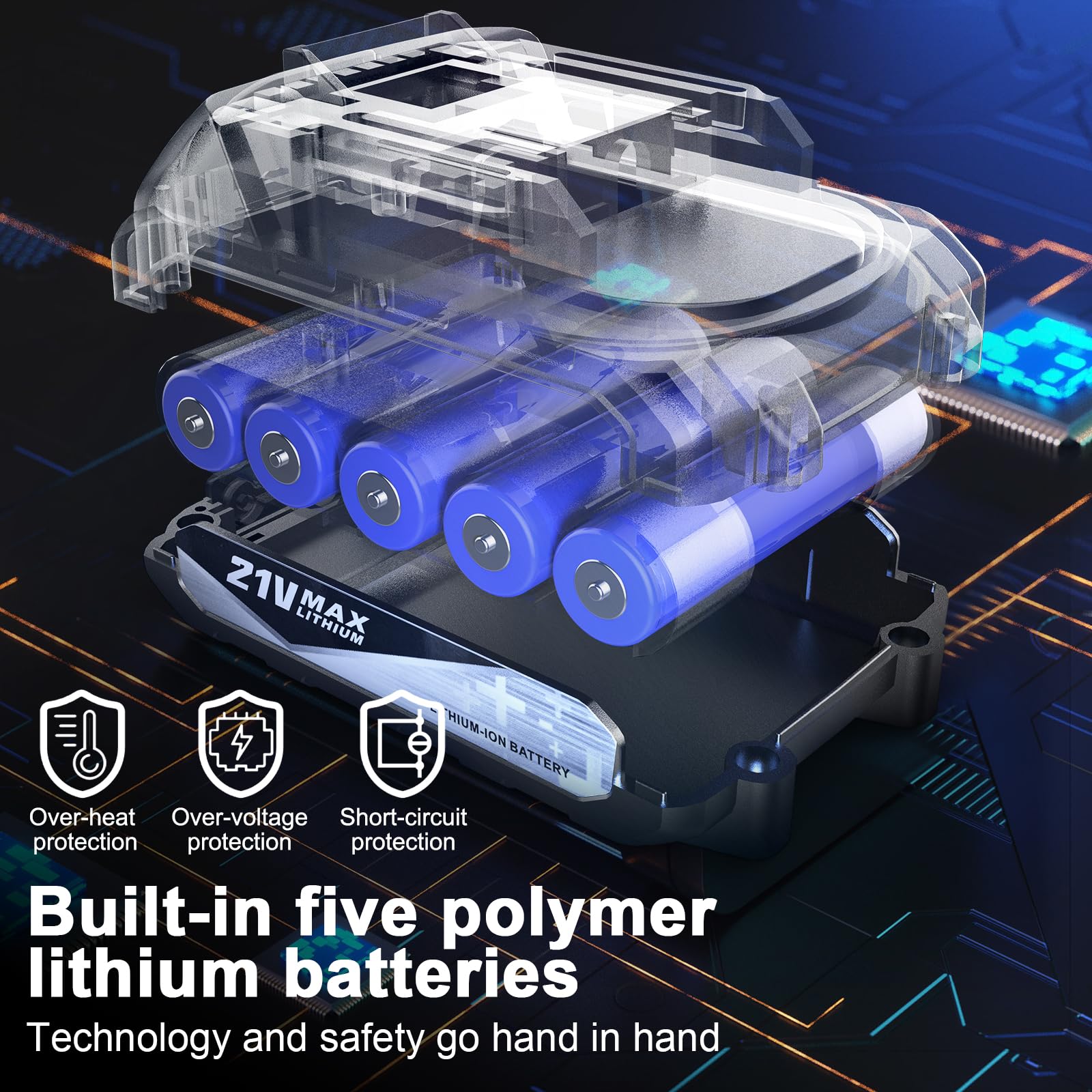 MGYM Soplador de hojas inalámbrico con batería y cargador, soplador turbo de mano portátil de 21 V, 300000 rpm, limpiador de polvo de alta velocidad con 2 baterías para el cuidado del césped del patio