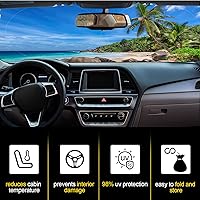 Vista 4 de Parasol plegable para parabrisas de coche, cubreventanas frontales para coche, accesorios para coche, protección contra el calor y los rayos UV