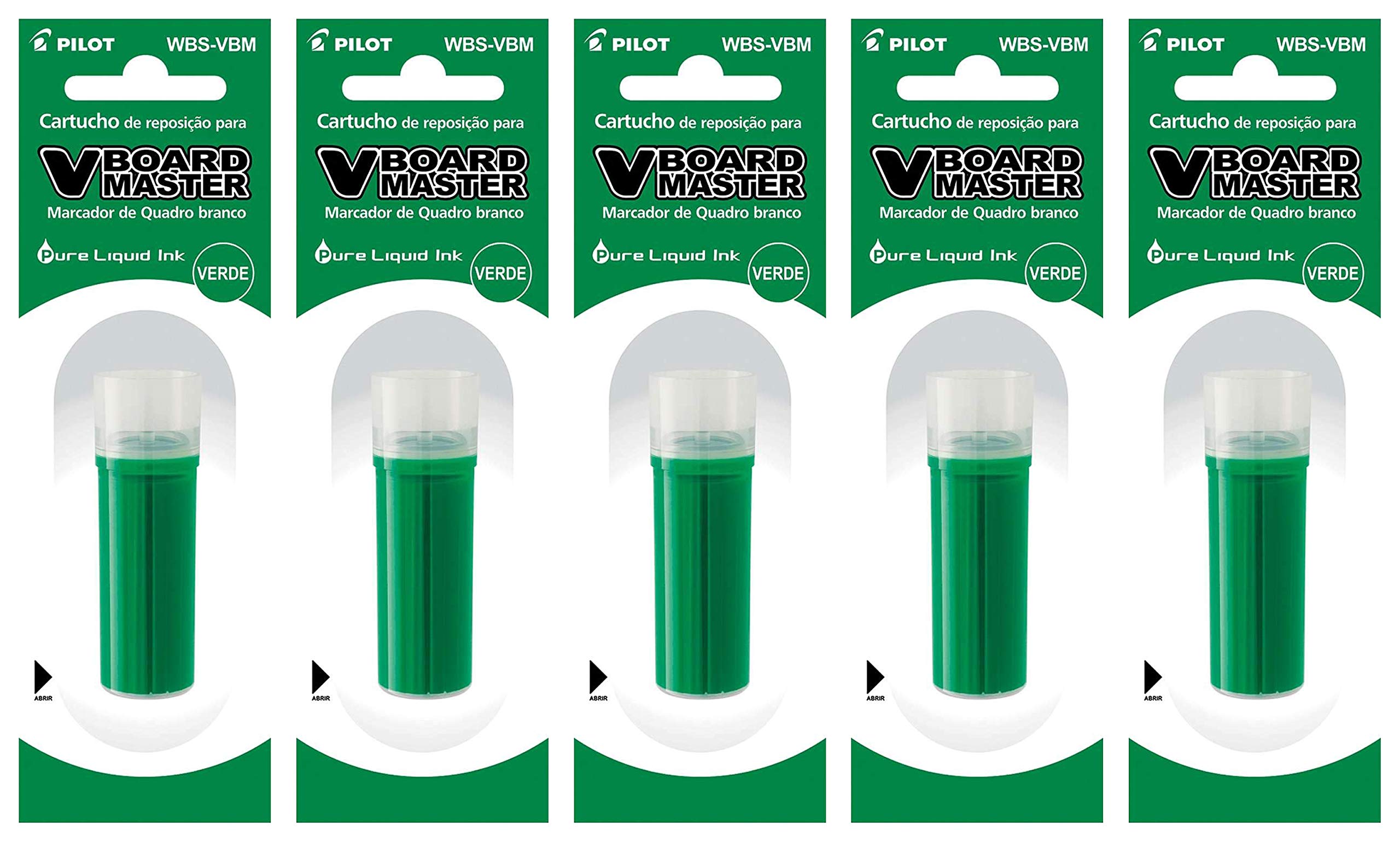 PILOT Ricarica Inchiostro Per V BOARD MASTER - Confezione Da 5 Cartucce WBS-VBM Per Modelli 5080, 5081, 5082 - 4