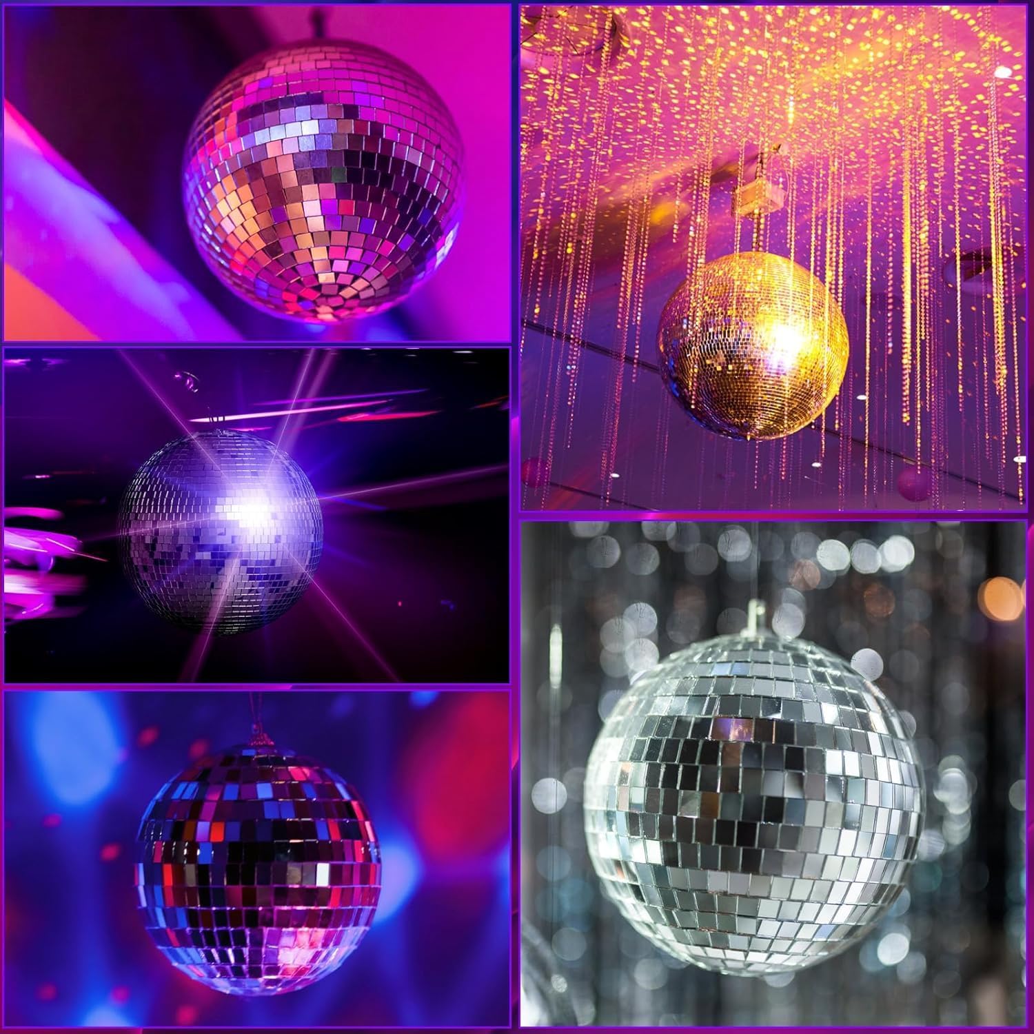 Discokugel Spiegelkugel mit Rotierender Motor,20cm Disco Ball für Partys,Professional Spiegelkugel Set,LED Drehmotor Spiegelkugel,Discokugel Spiegelkugel,LED-Lichtern für Party-Dekoration, Band Bar