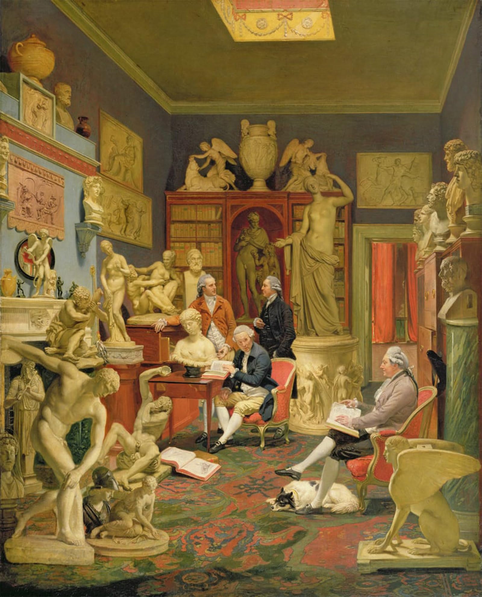 POSTERIIk Vintage Art Print Images Pictures Print Charles Townley and His Friends in the Towneley by Johan Zoffany Modern Colour Posters for Office Home Decor 60x90cm