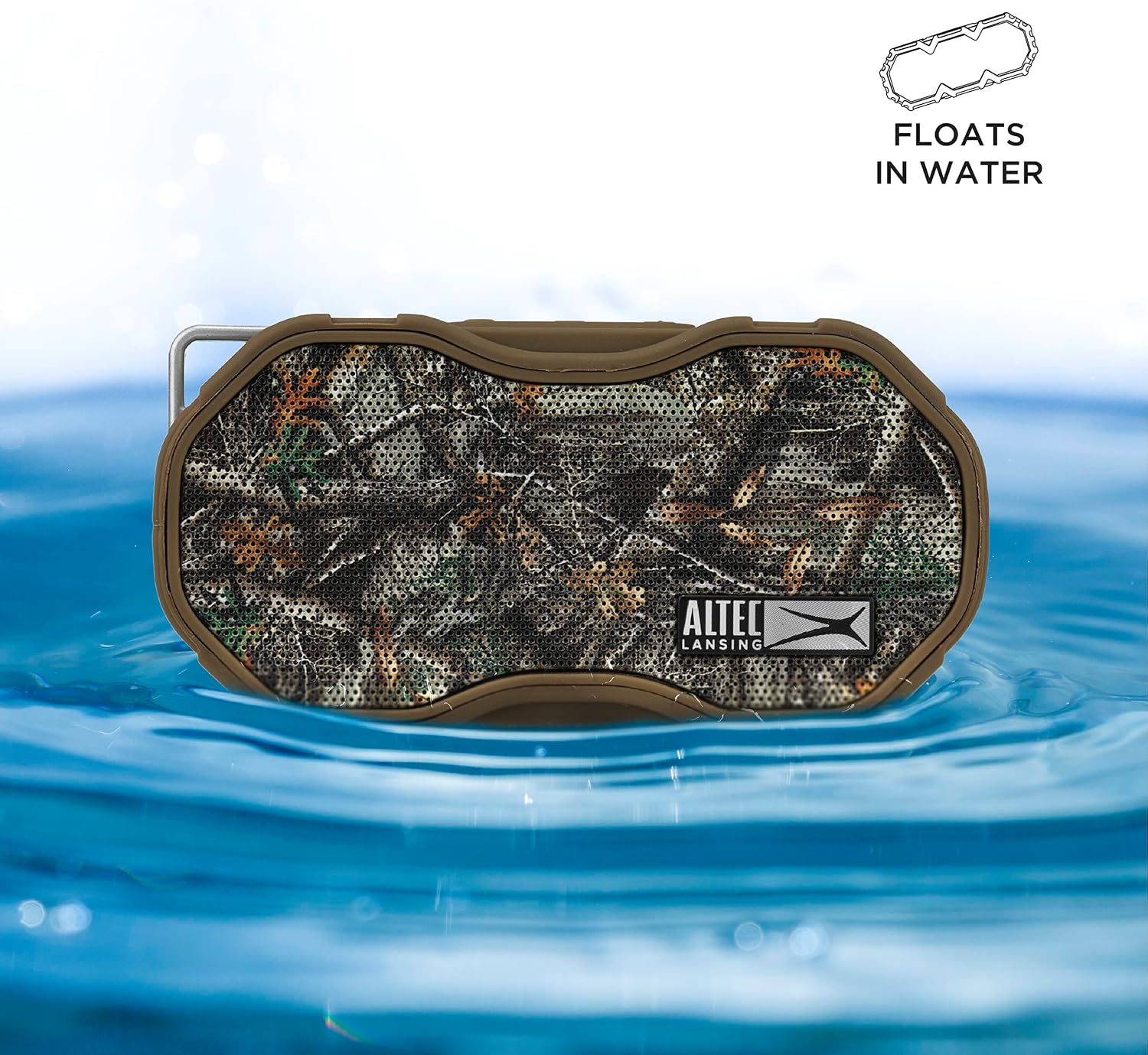 Altec Lansing Baby Boom XL - Waterproof Bluetooth Speaker, Wireless & Portable Speaker for Travel & Outdoor Use, Deep Bass & Loud Sound, 1 Pack, Real Tree Camo