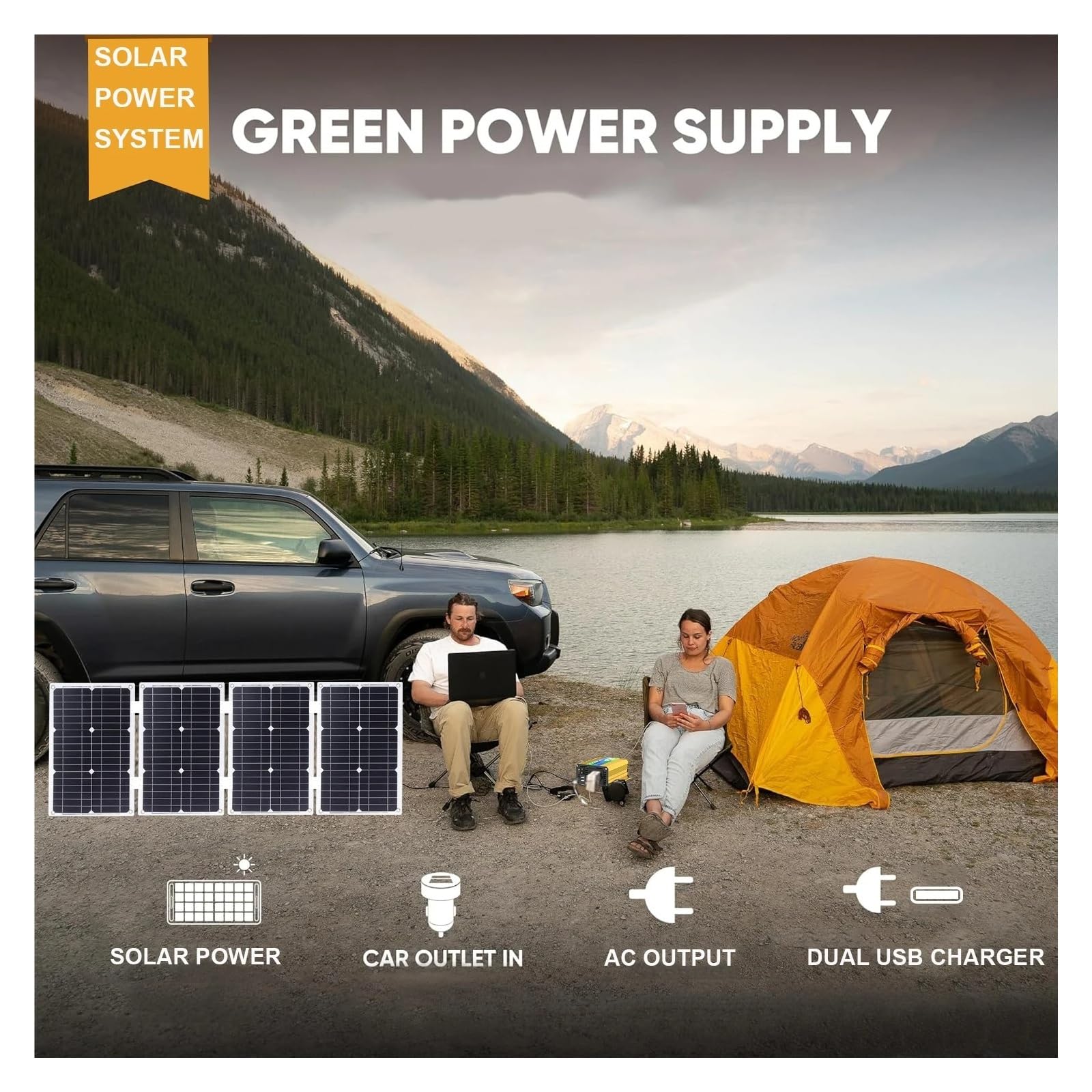 Power Inversor Corriente Inversor Corriente Máxima Coche 300W Clasificación 3000W 12V CC 220V CA Enchufe Europeo USB Dual Carga Rápida 42a Luz LED 8 Protecciones(Universal 12V 220V)