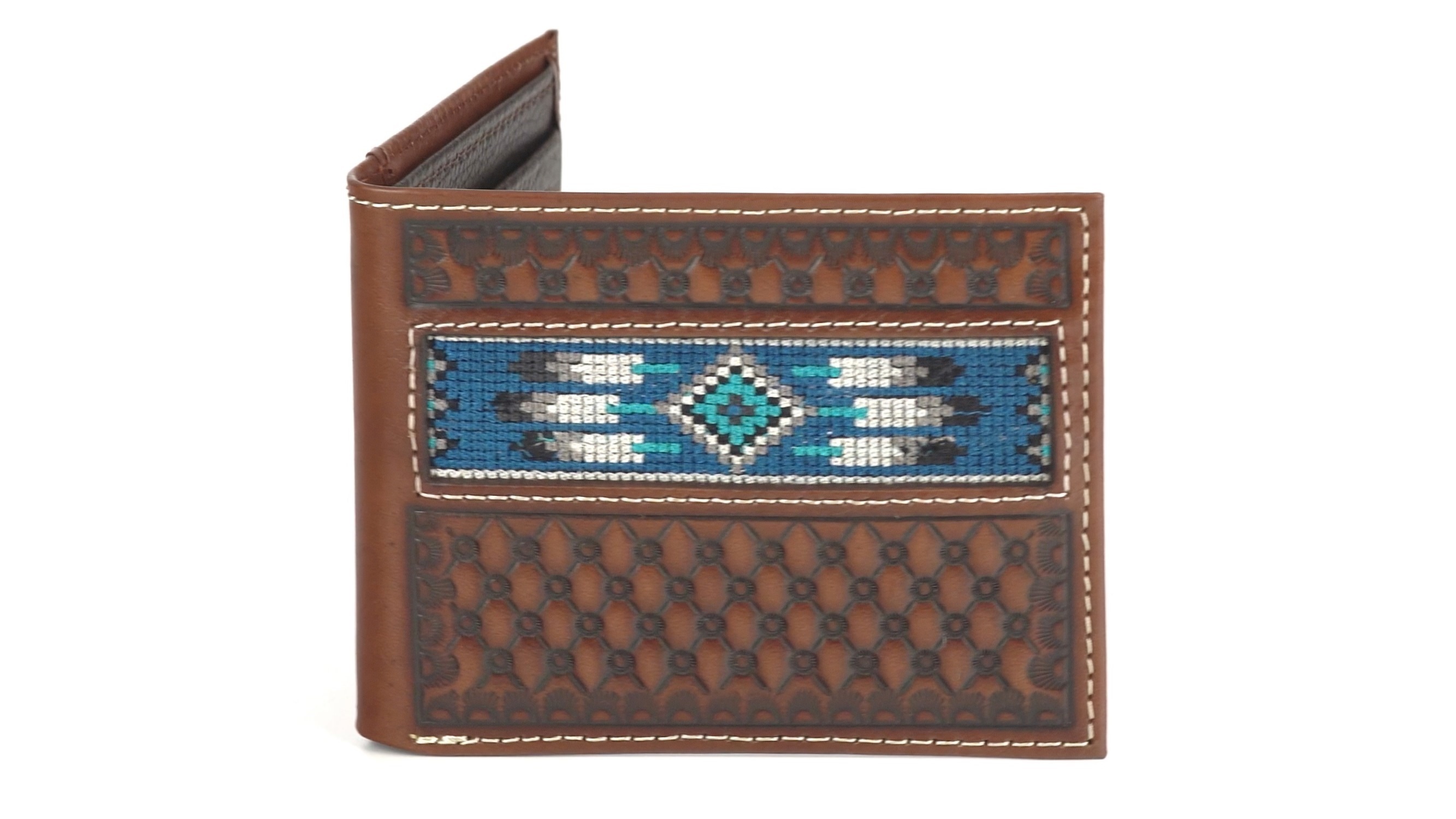 Amazon.com: ARIAT Bifold Southwest Inlay Wallet, Brown : Clothing