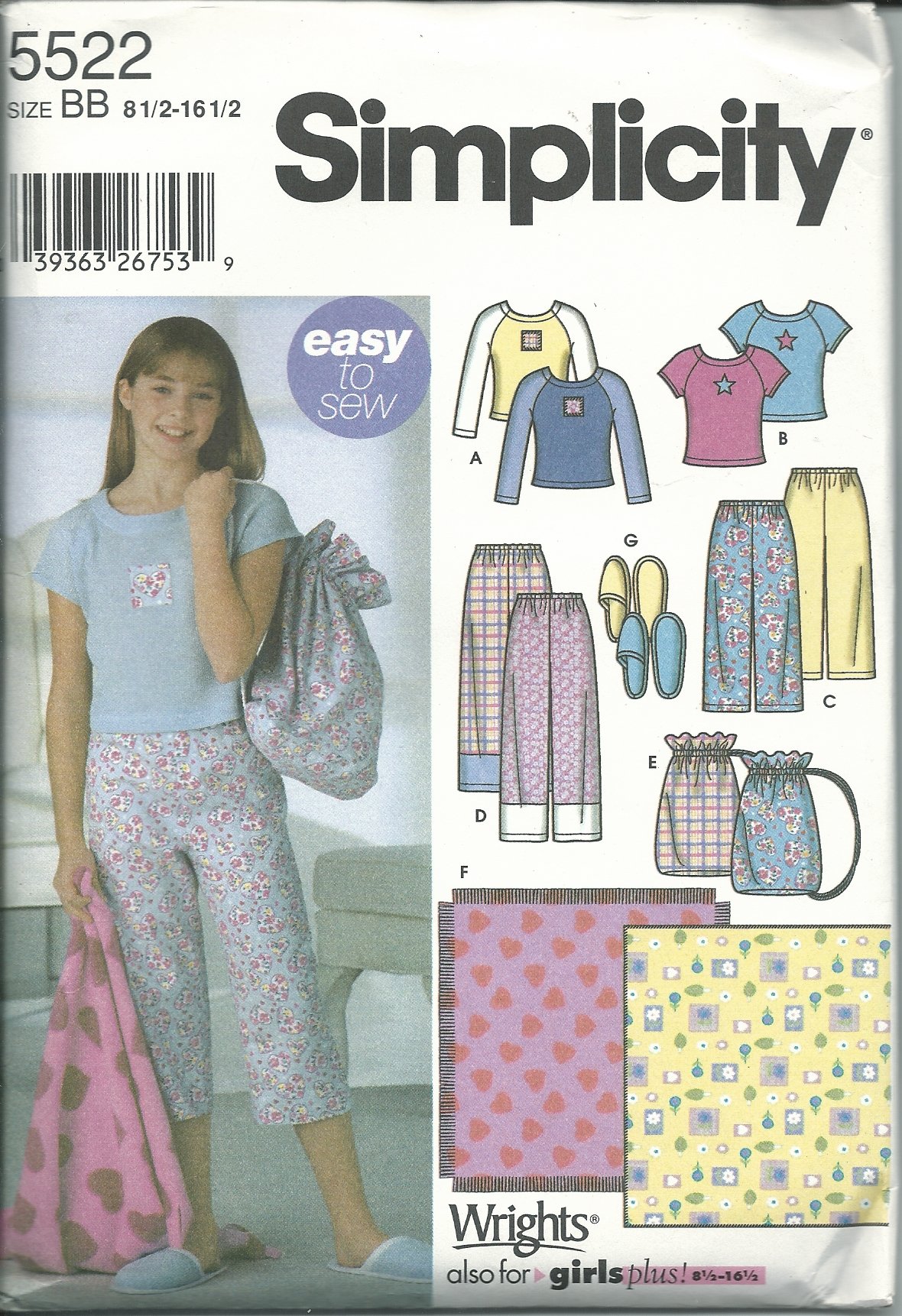 Patron Simplicity 5522bb filles grandes tailles coupe ajustée et confortable