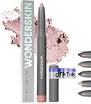Wonderskin IYKYK Eyeshadow Stick - Longwear Eye Shadow Sticks, Budge-Proof & Bâton d'ombre à paupières étanche avec aiguiseur intégré (Pink Quartz)