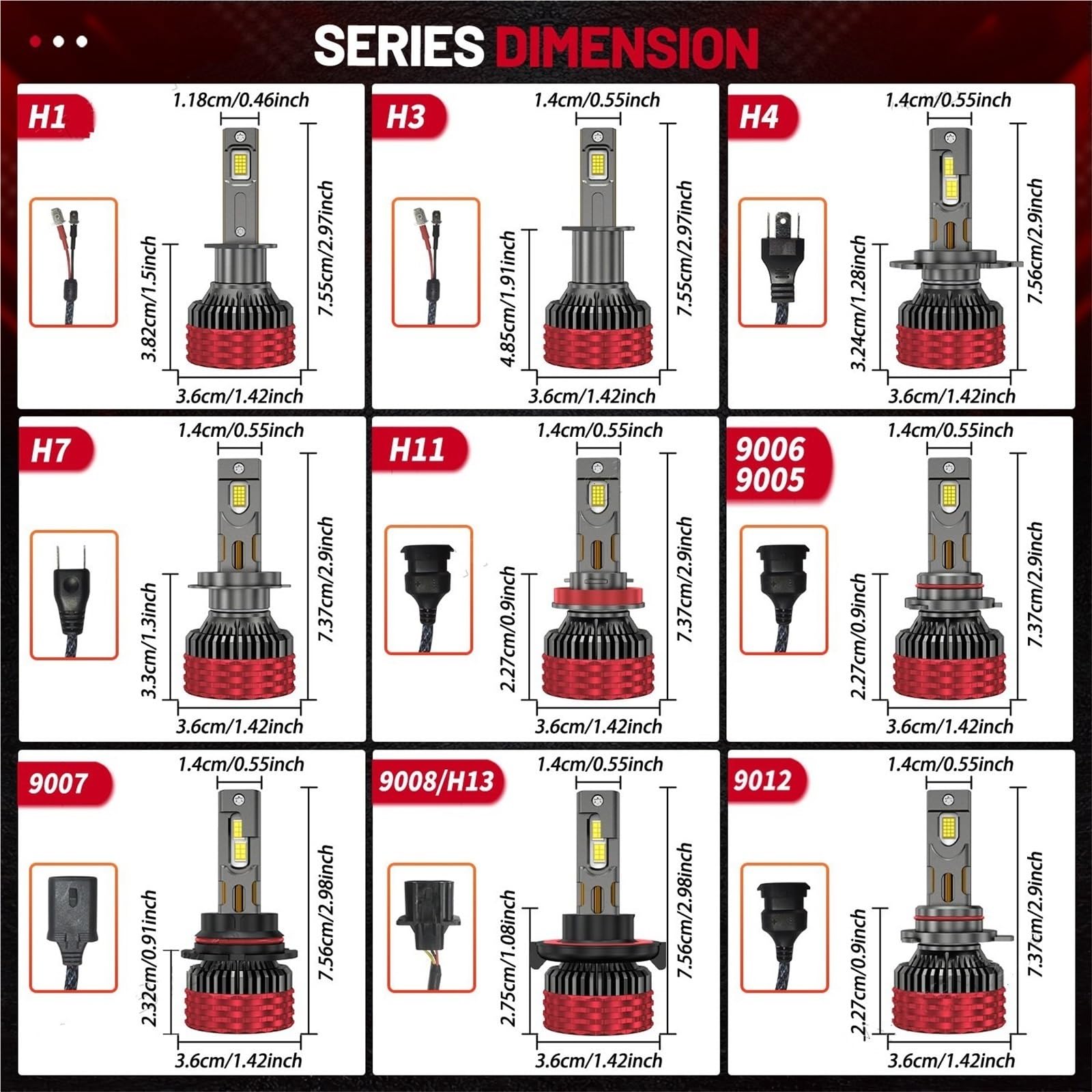 LED Oświetlenie pomocnicze Reflektor Led H7 H4 9054 CSP Canbus