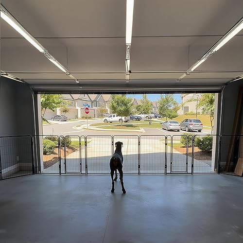 Miniatura 2 de FXW Puerta para perros extra ancha diseñada para uso en interiores, ancho ajustable de hasta 219 pulgadas de ancho (40 pulgadas de alto, 8 paneles