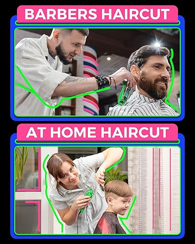 Miniatura 2 de GLAKER Cortapelos profesionales para hombres, juego de cortadoras y recortadoras inalámbricas, kit completo de peluquería para recortar el cabello y