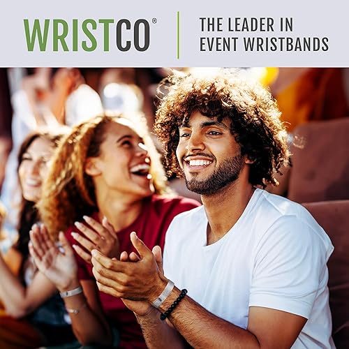 Vista 41 de 500 Wristco - Pulseras de plástico naranja neón de alta calidad, 5/8 x 10 pulgadas, pulseras para eventos, muñequeras utilizadas en parques