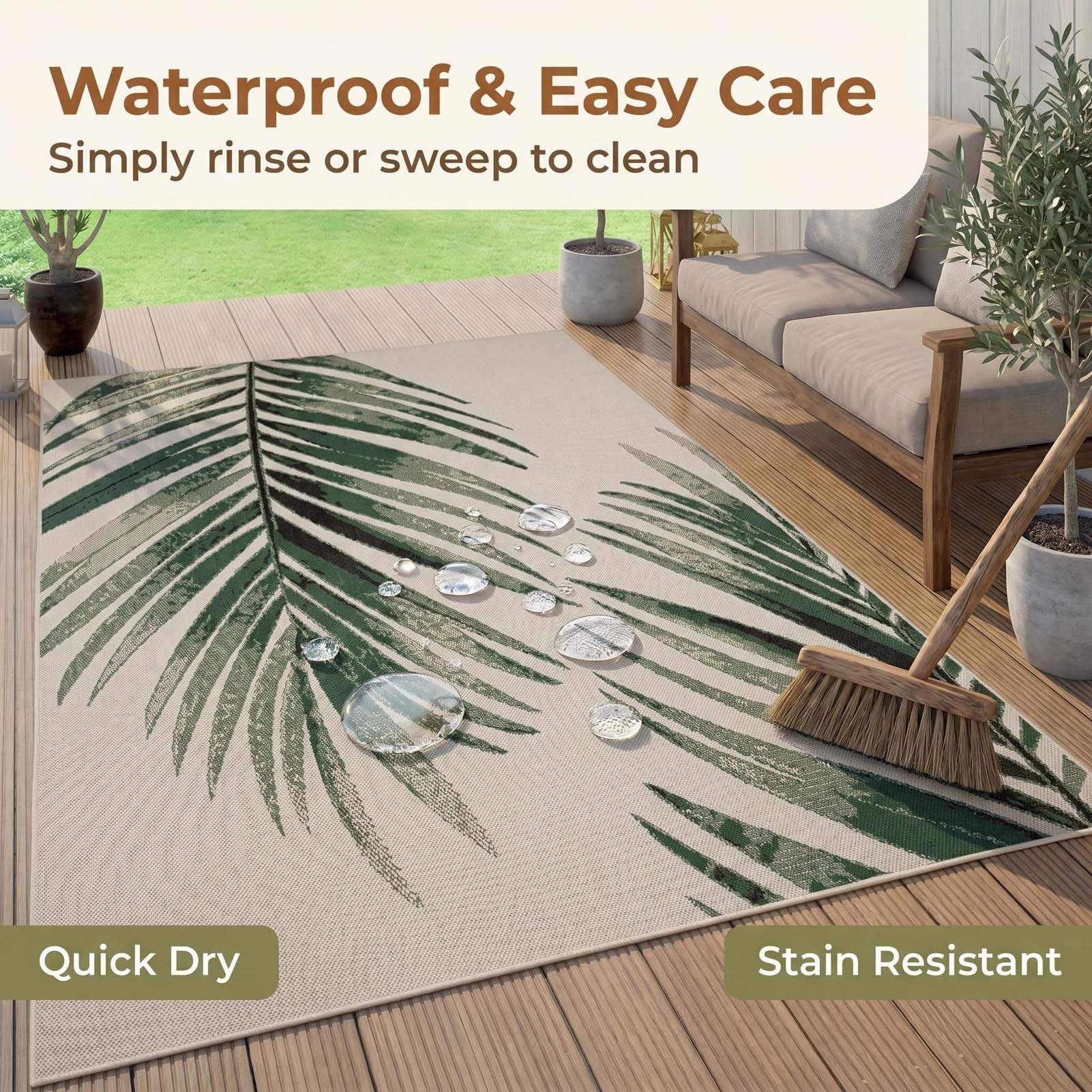 Tapis d'Extérieur Imperméable, Tapis de Patio Pliable, Tapis de Sol pour Camping, Tapis d'Extérieur Lavable pour Balcon et Jardin, pour Pique-Nique Camping-Car Randonnée