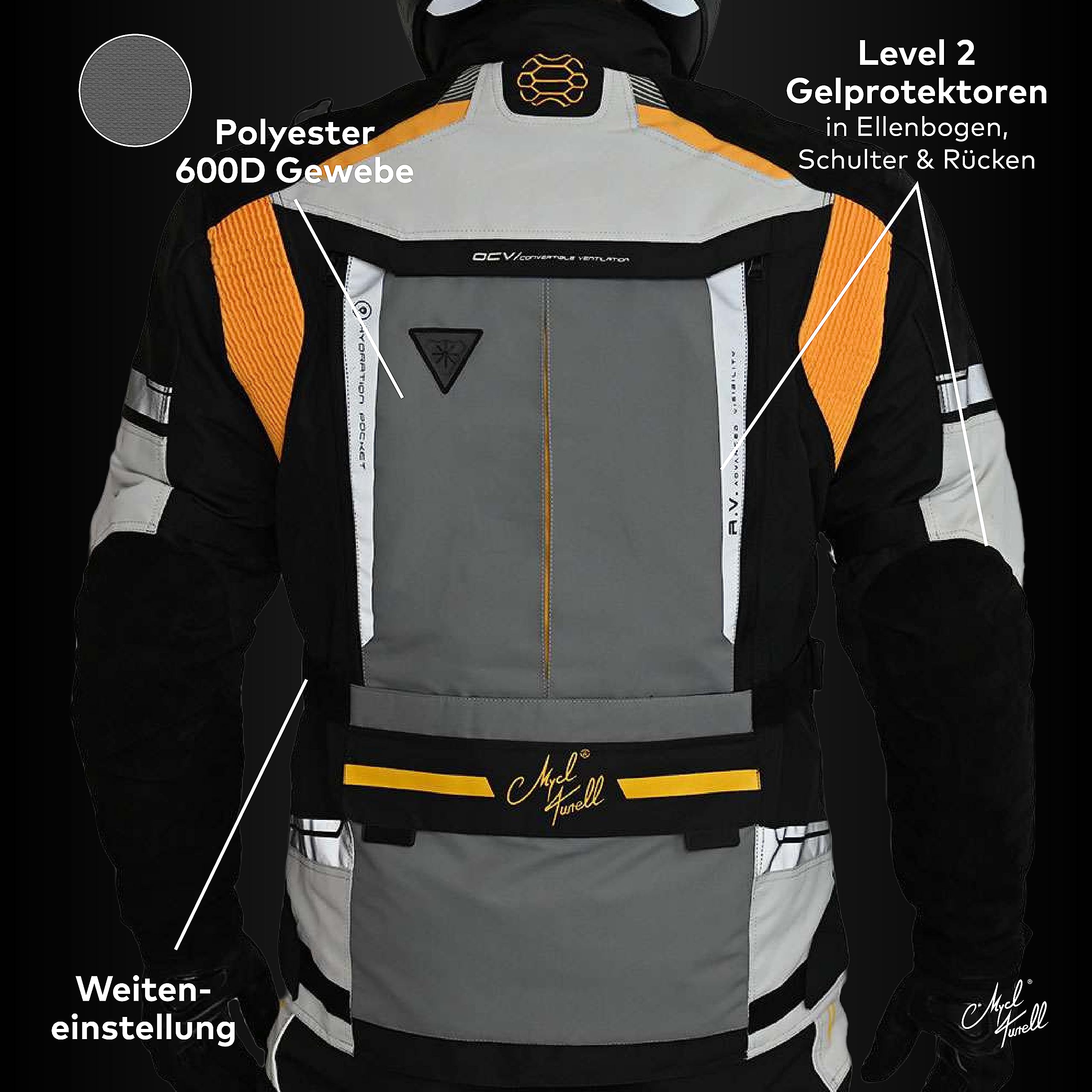 TransAlpin HighPro 2in1 Motorradjacke Herren mit Protektoren - All Season Motorrad Jacke - Fidlock Magnetverschluss - CE AA Sympatex wasserdicht - Sicher & Komfortabel