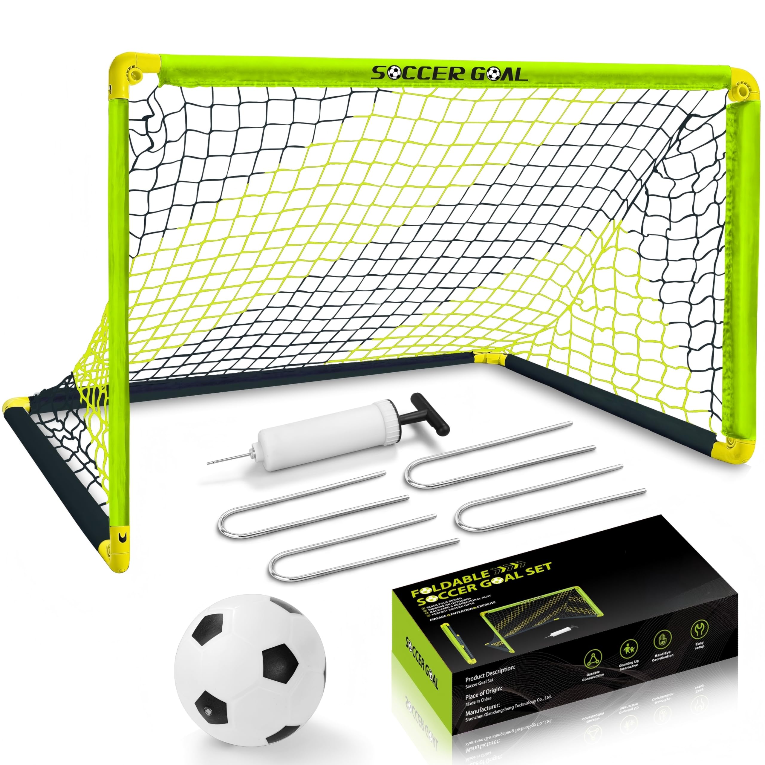 Eastgoing Portable Soccer Goal Set- Backyard Indoor Outdoor Mini Soccer Net-image-46