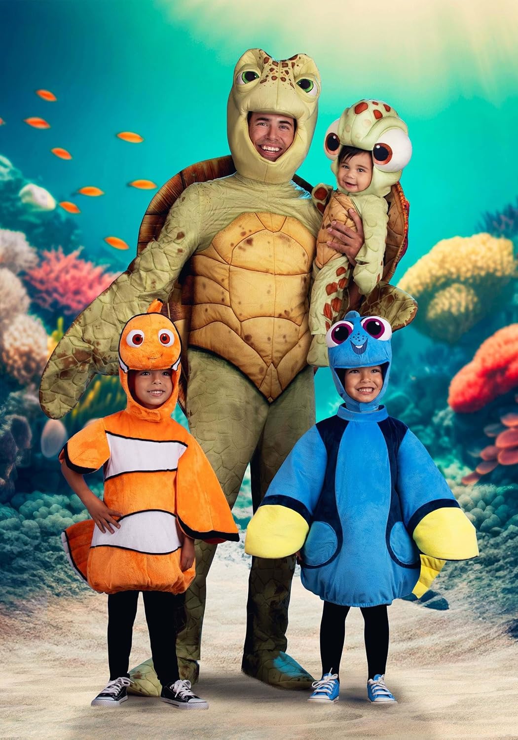 Squirt Costume For Babies | Officially Licensed Finding Nemo Sea Turtle Jumpsuit With Headpiece, Shell, Booties