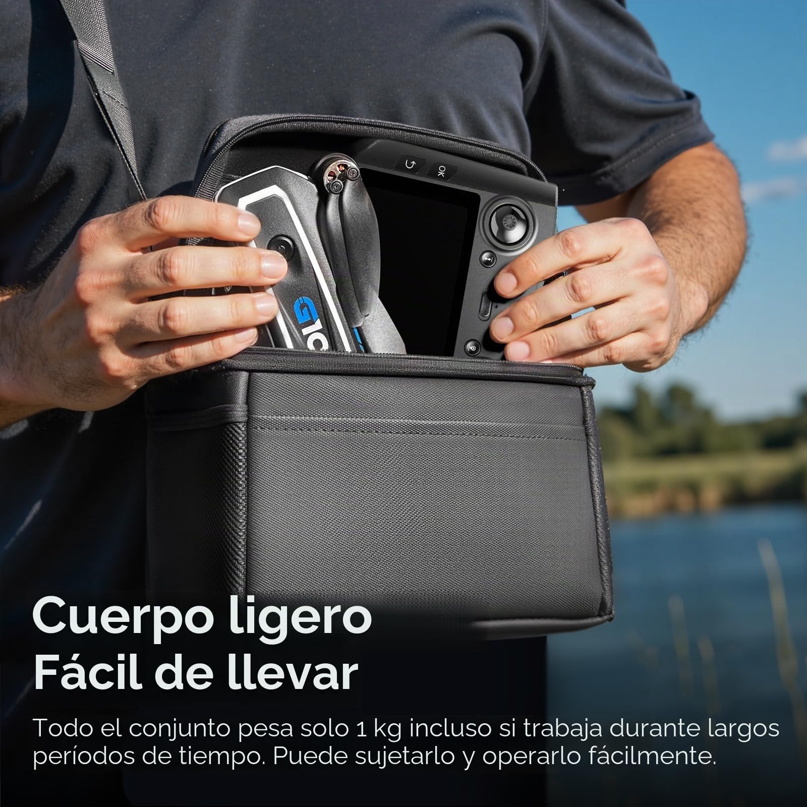 G10 GPS Drones con Cámara 4k para Niños y Adultos (control remoto pantalla), 5G FPV Quadcopter que vuela siguiéndote, Motor sin Escobillas, Regreso Automático, Tiempo de Vuelo de 45 min, ＜ 249g, C0