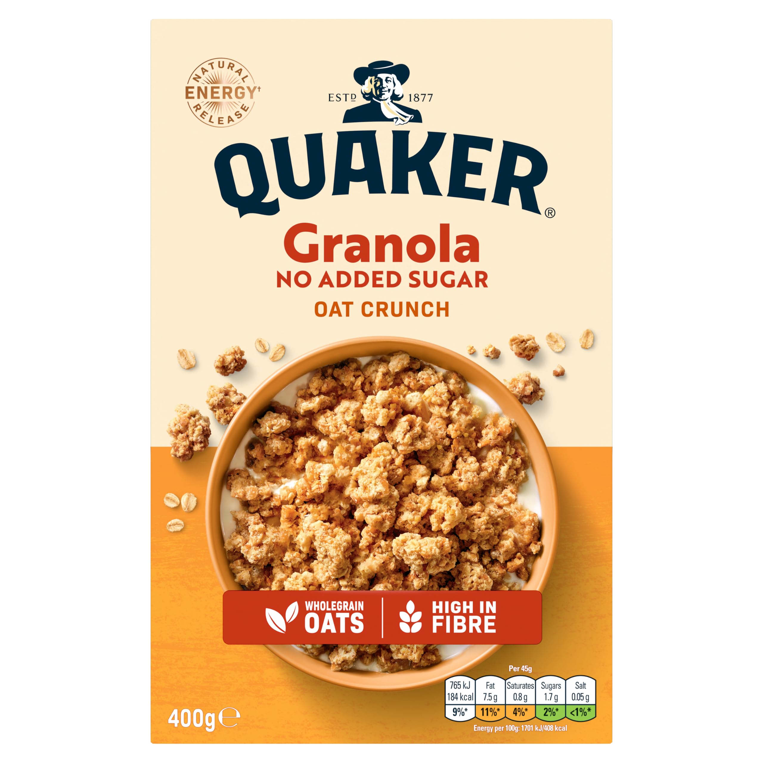 Quaker No Added Sugar Granola 400g