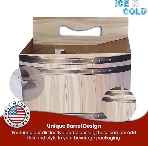 Miniatura 34 de Paquete de 6 bolsas de cartón (bandera americana, 150 unidades) Capacidad para 6 botellas de 12 onzas Envío rápido el mismo día