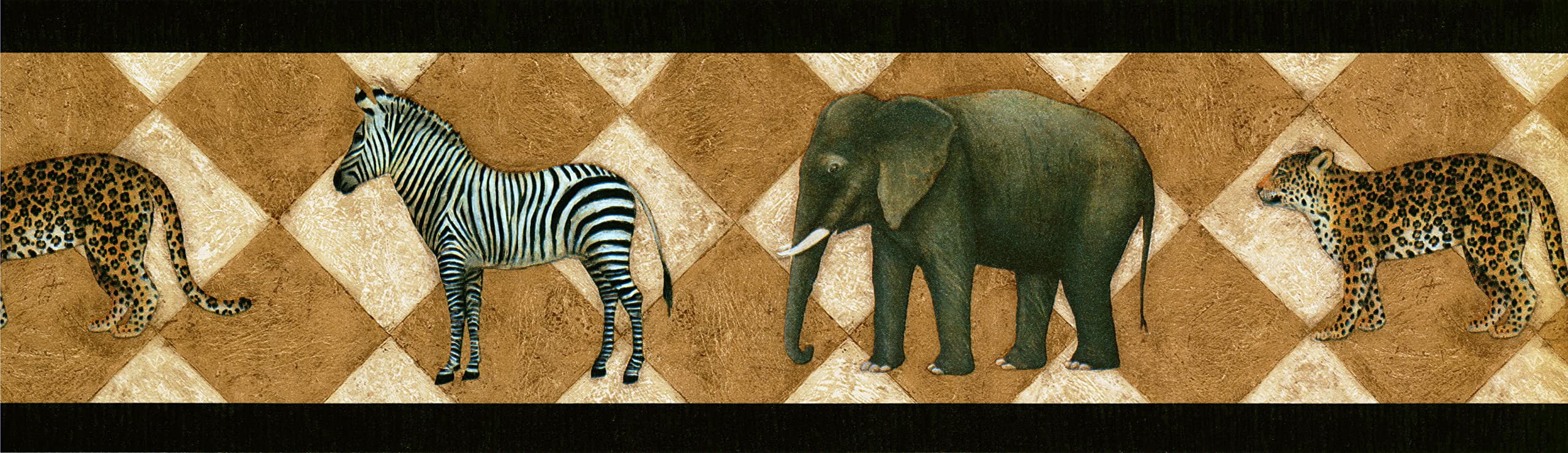 Amazon.com: CONCORD WALLCOVERINGS ™ 壁紙邊框動物圖案野生